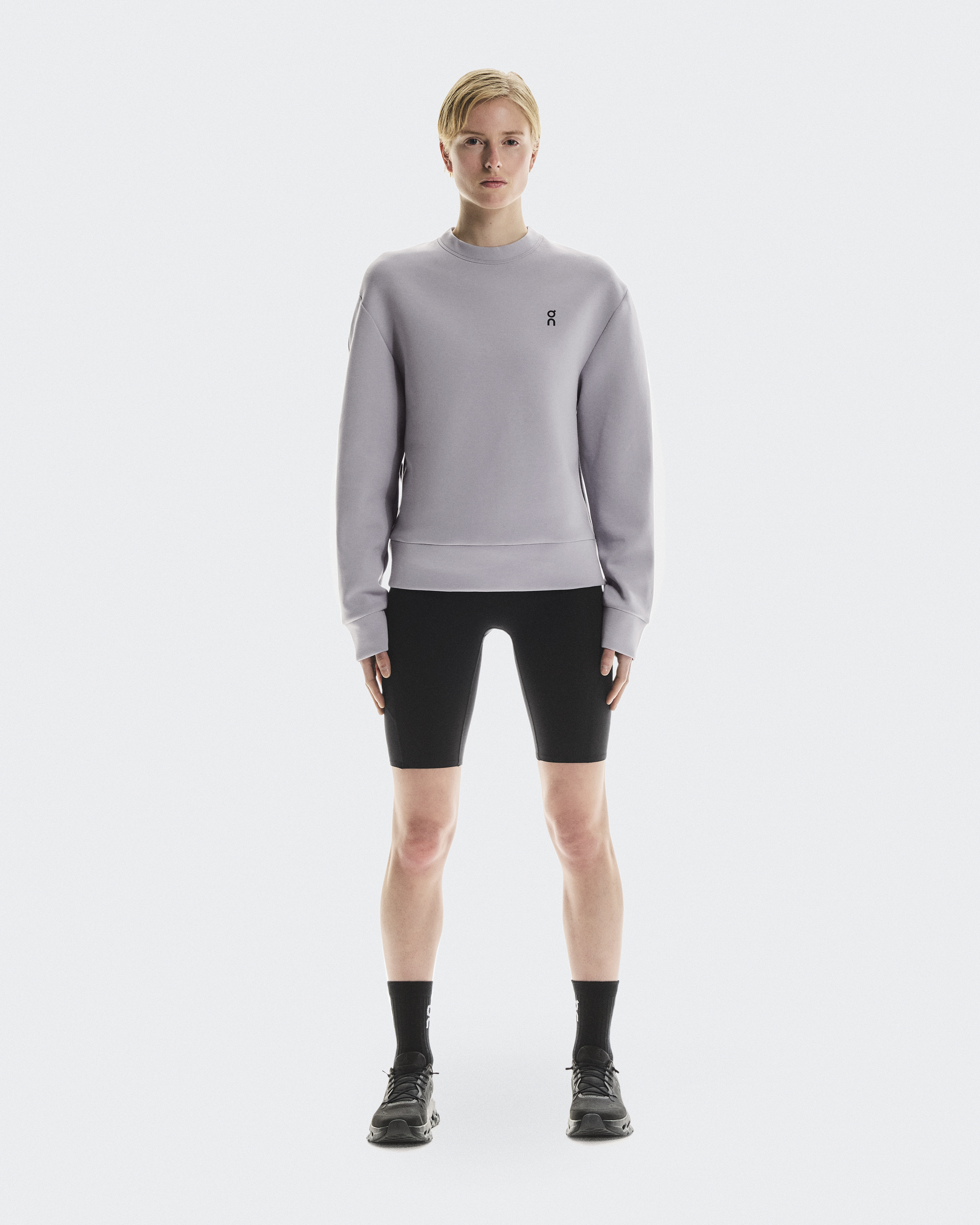 On Focus Tech Crew HoodieHoodie para Mujer en Lilac, Talla: Small, Polyester