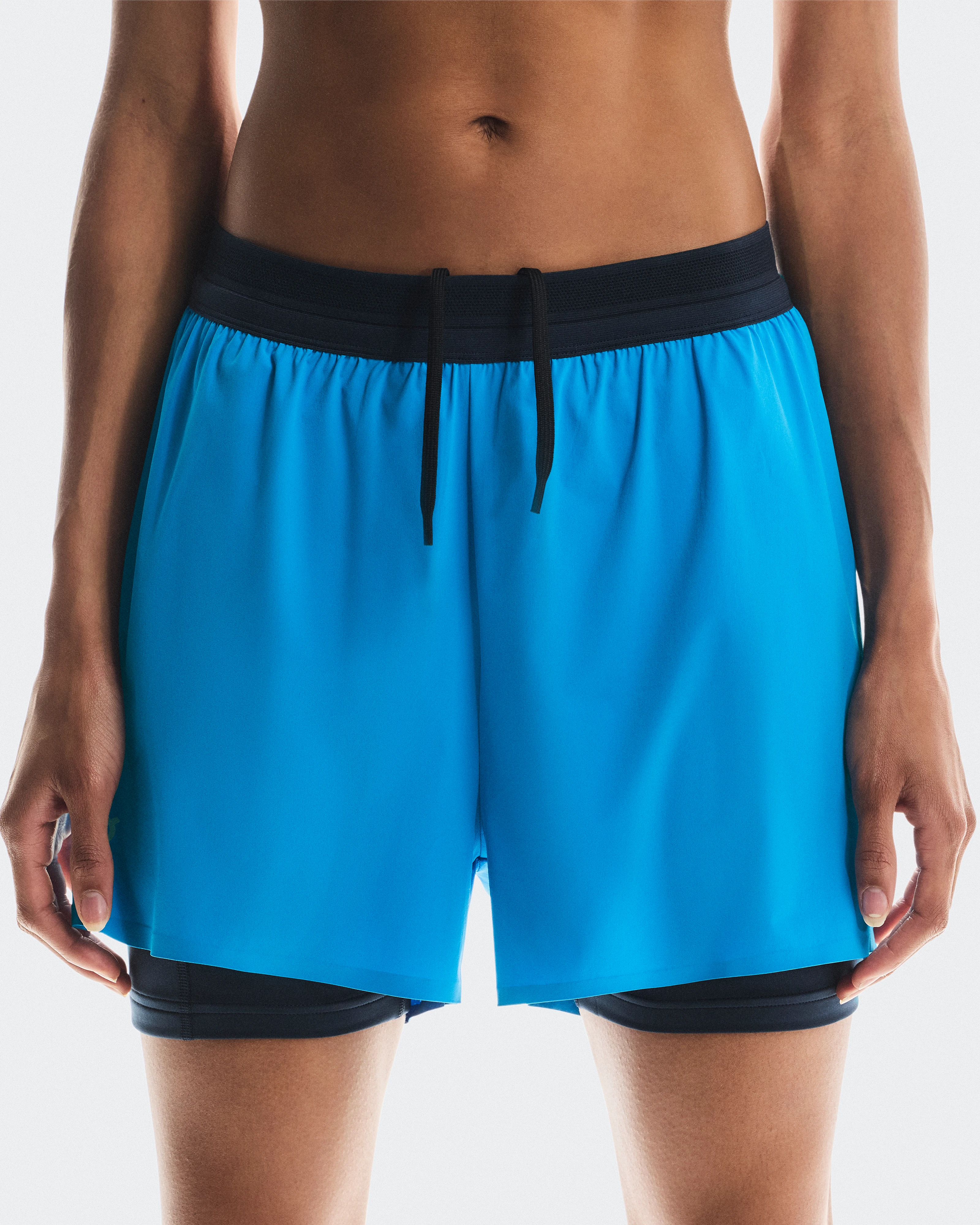 On 3" Performance 2/1 Shorts Malibu & Navy Women Shorts