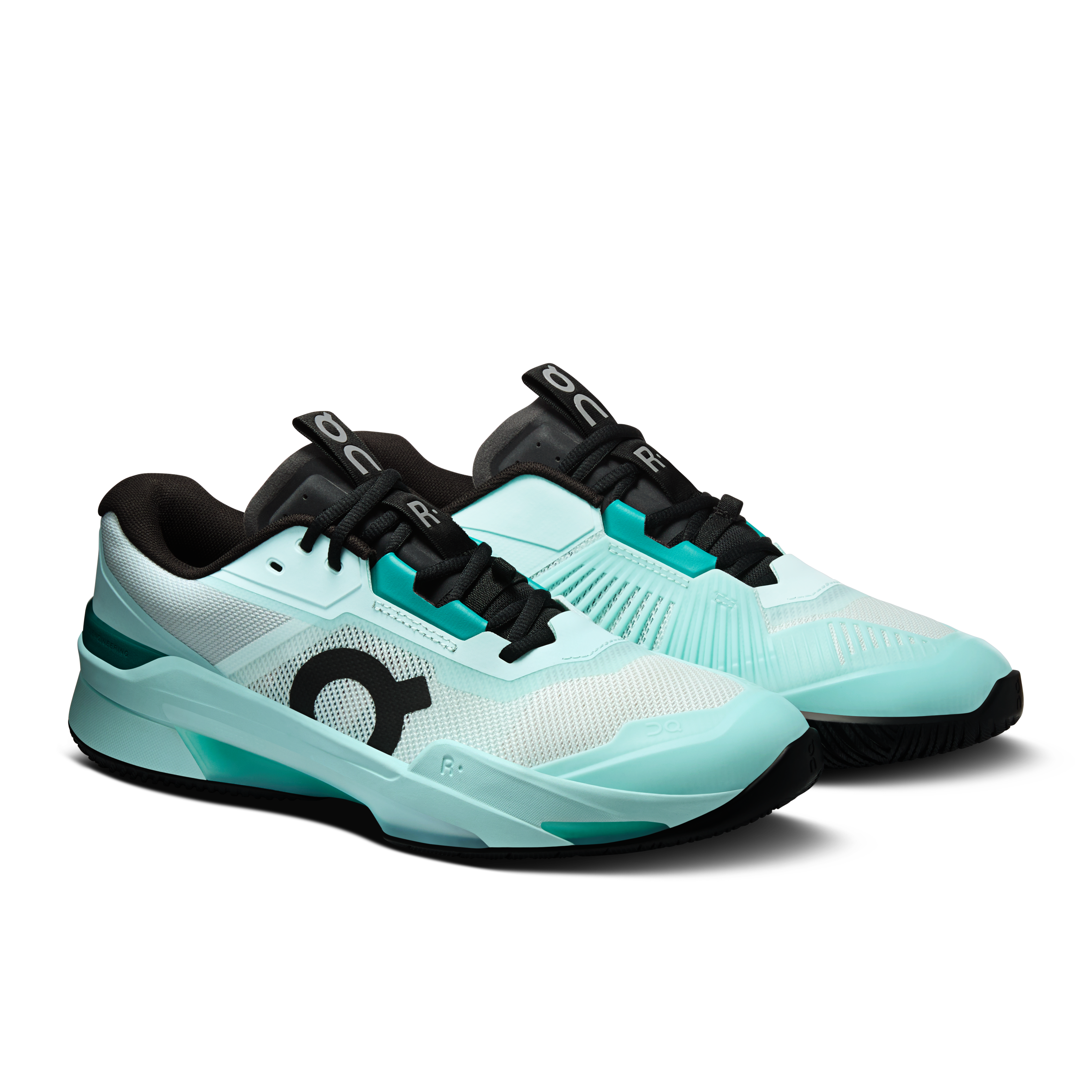 On THE ROGER Pro Fire Flurry & Celeste Men Tennis Shoes