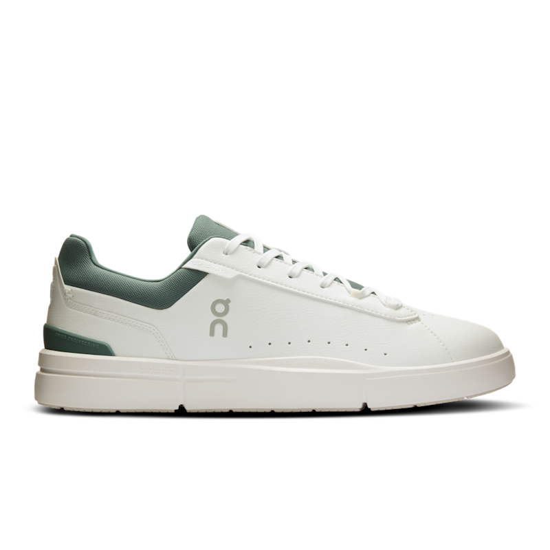 On Men's THE ROGER Advantage Tennis Shoe in White/Olive, Size: 7.5, Recycled Polyester ️