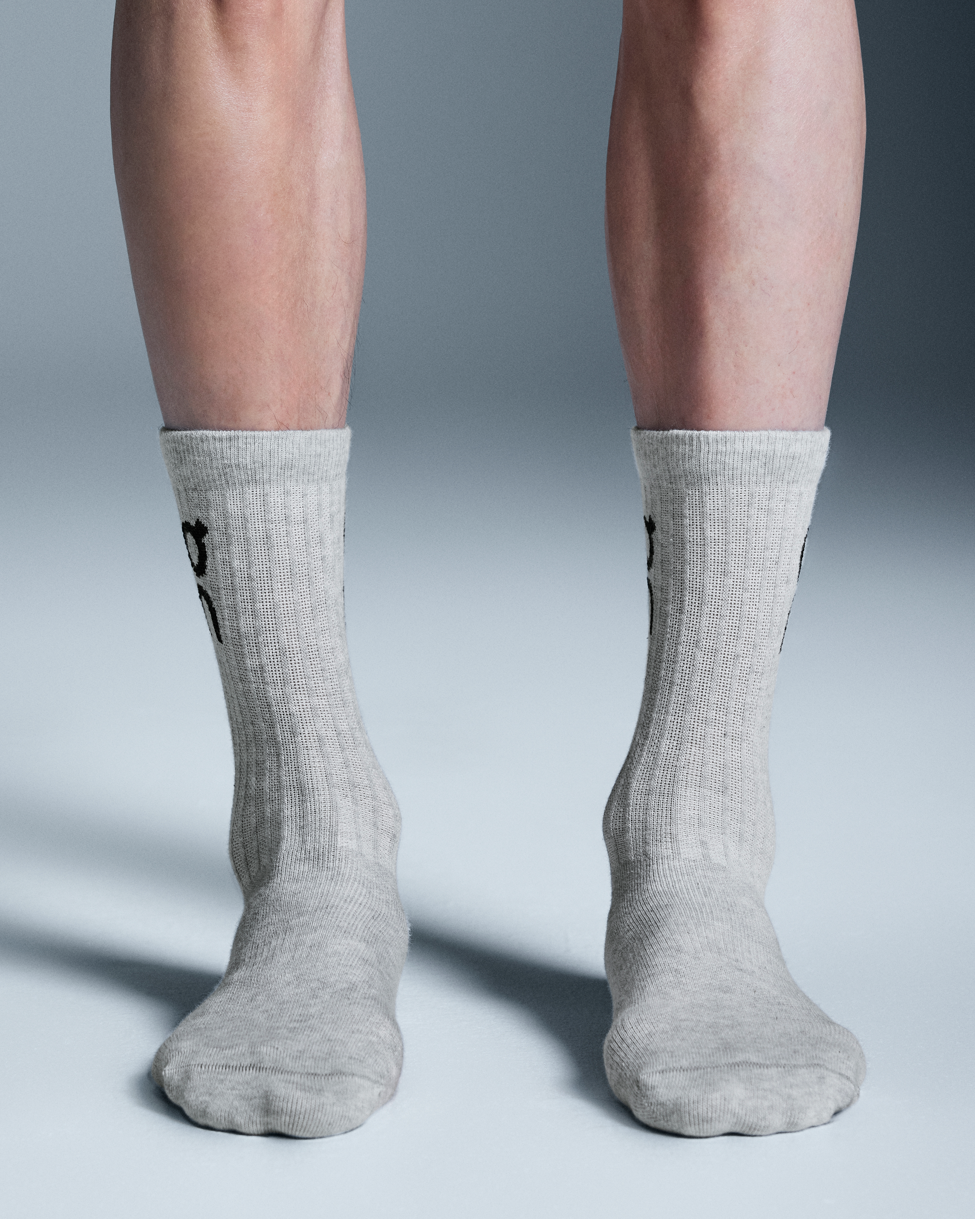 Logo Sock High 3PUnisex / Heather Gray / 43 - 46