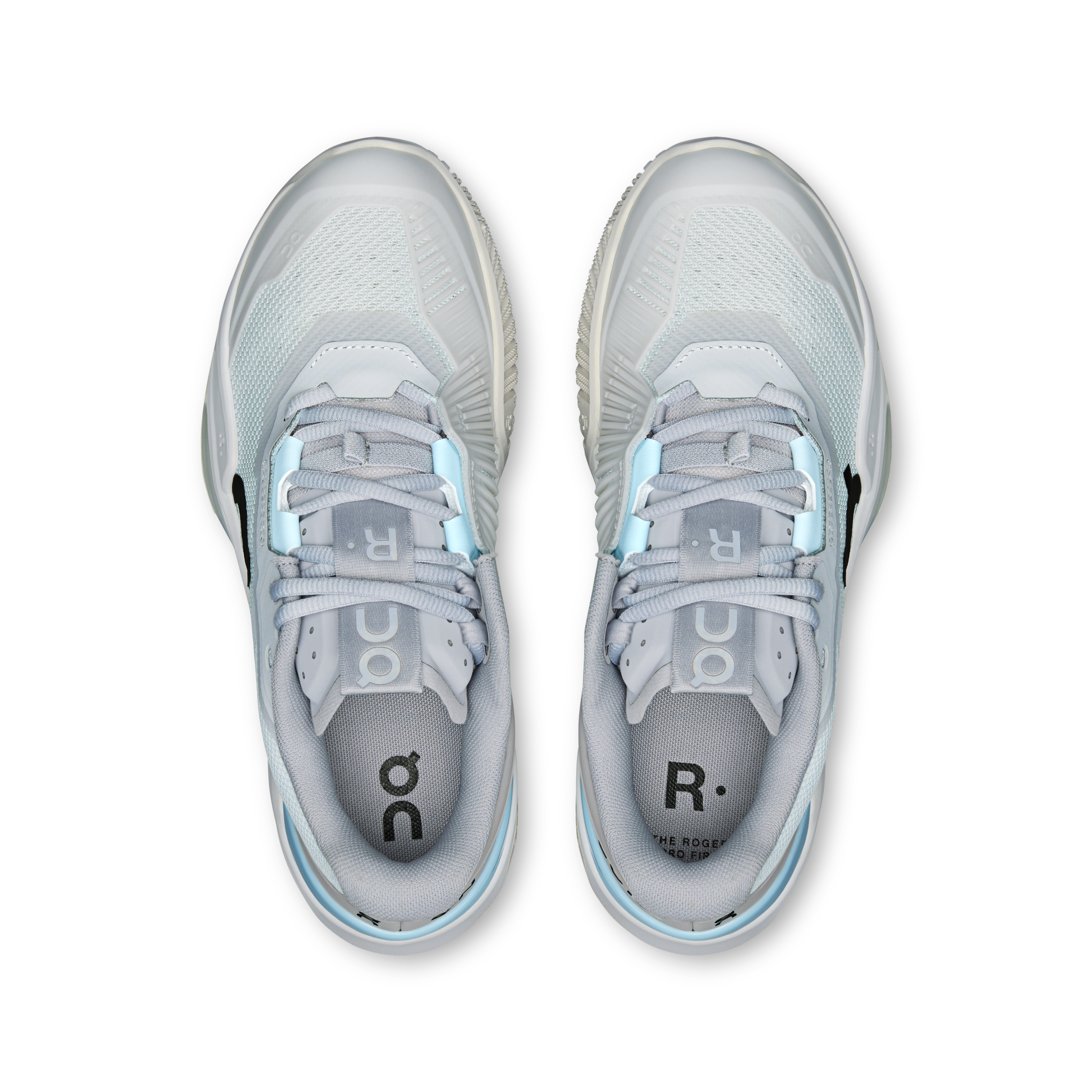 On THE ROGER Pro Fire Silver & White Women Tennis Shoes