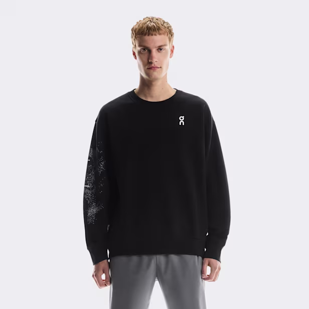 Club Crew Graphic Hoodie in Black/Olive