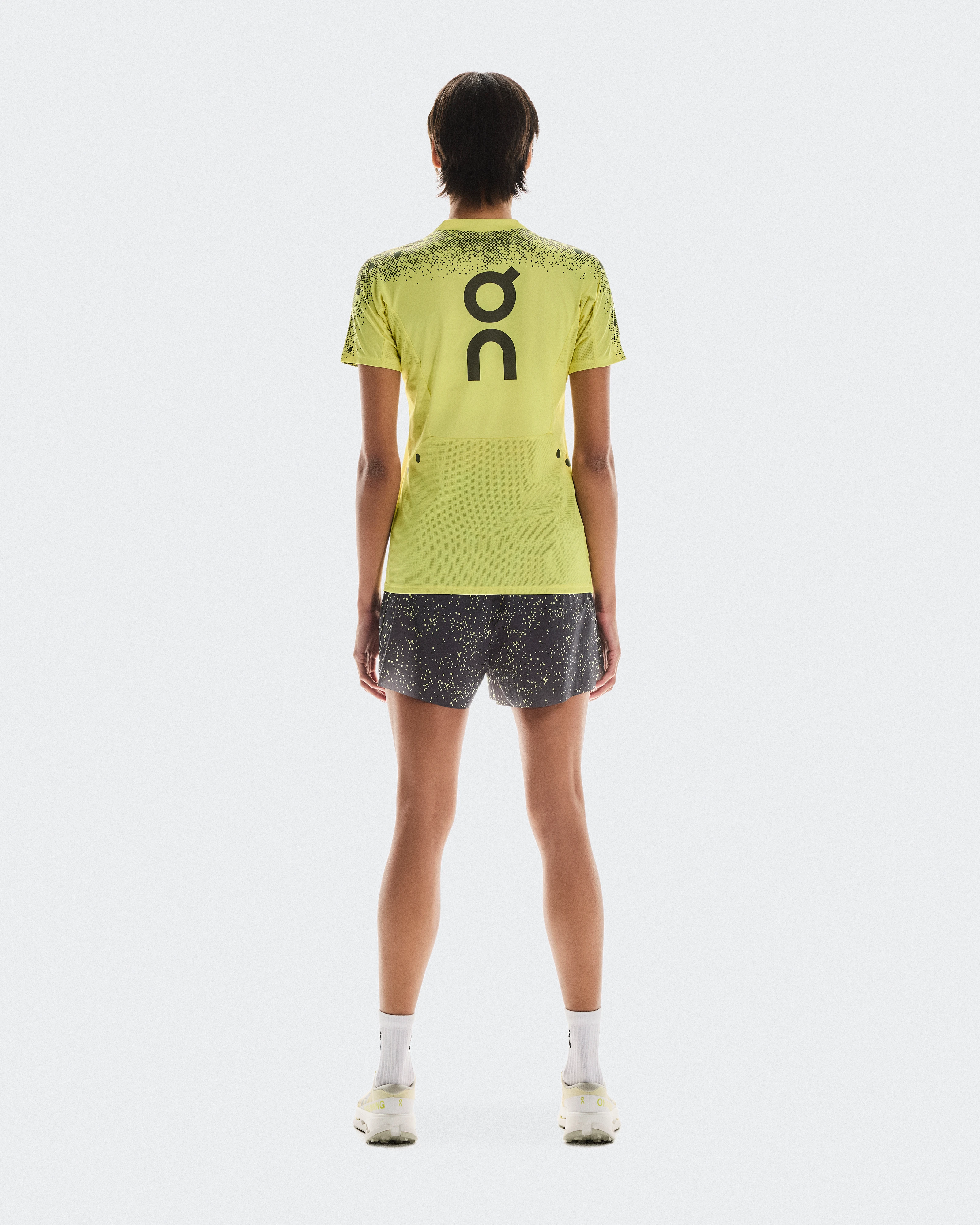On Ultra Shorts Iron & Lime Women Shorts