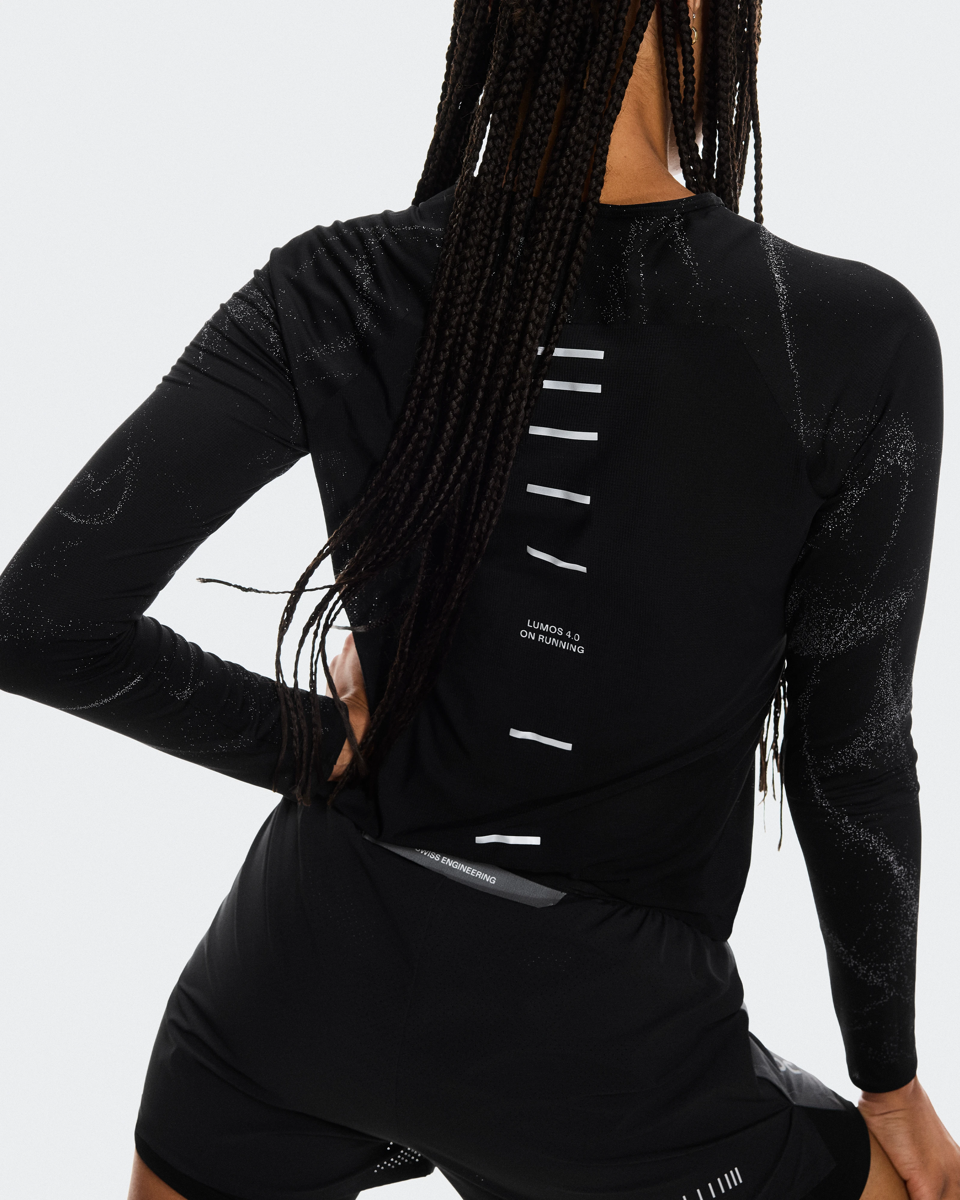 On Performance Long-T Lumos Black Women Tops and t-shirts