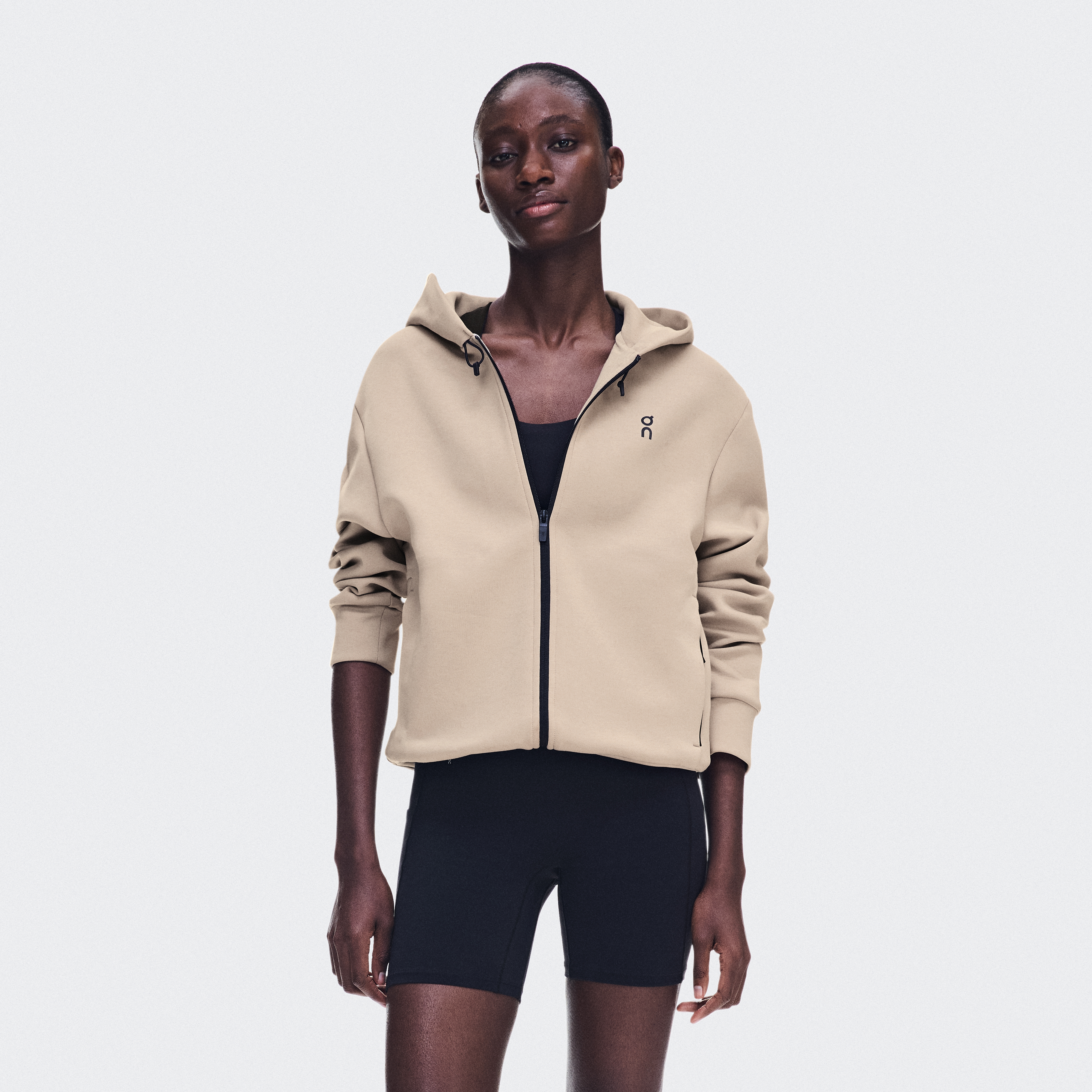 Focus Tech Zip Hoodie in Desert