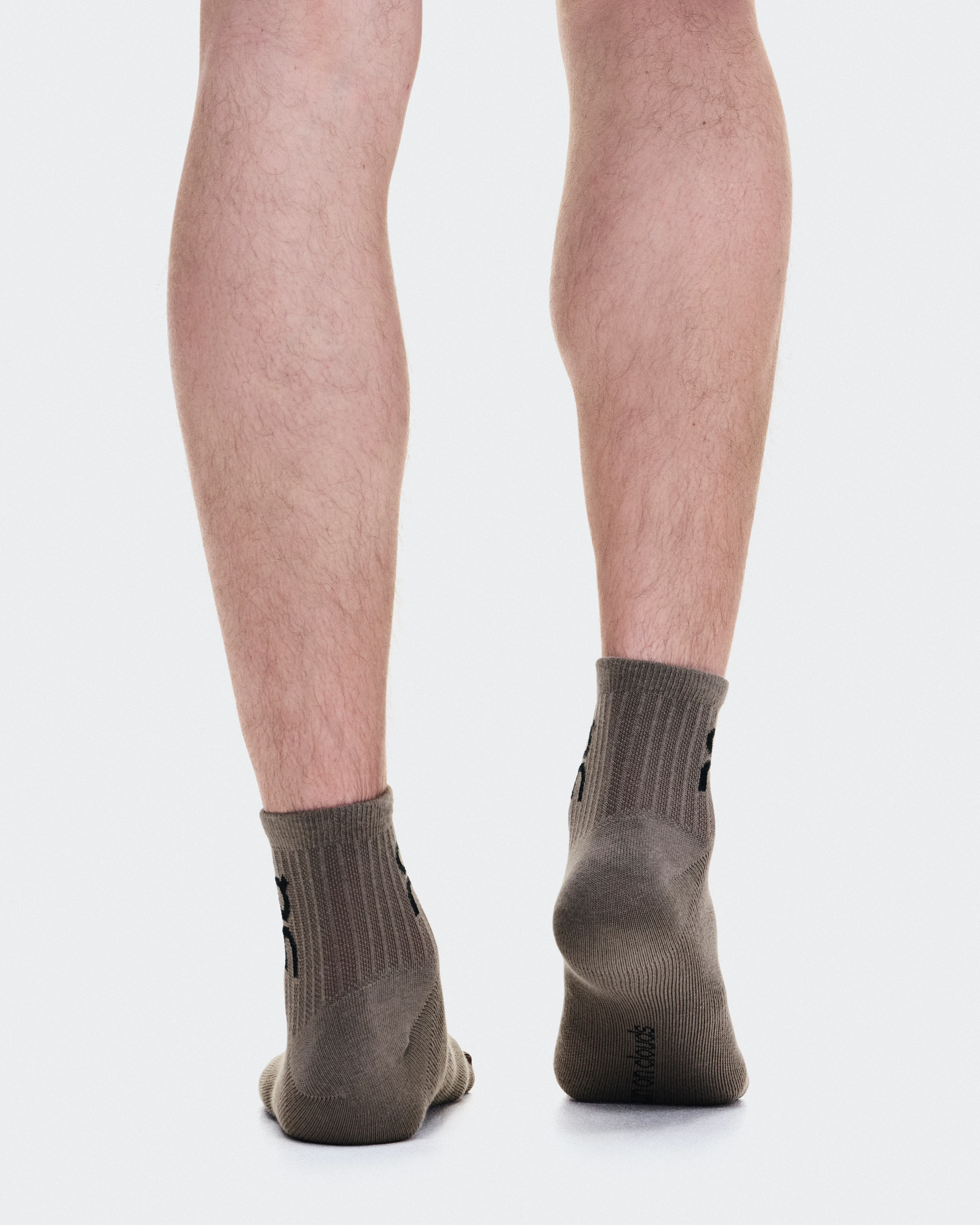 On Logo Sock Mid 3P Hare & Brume Unisex Socks