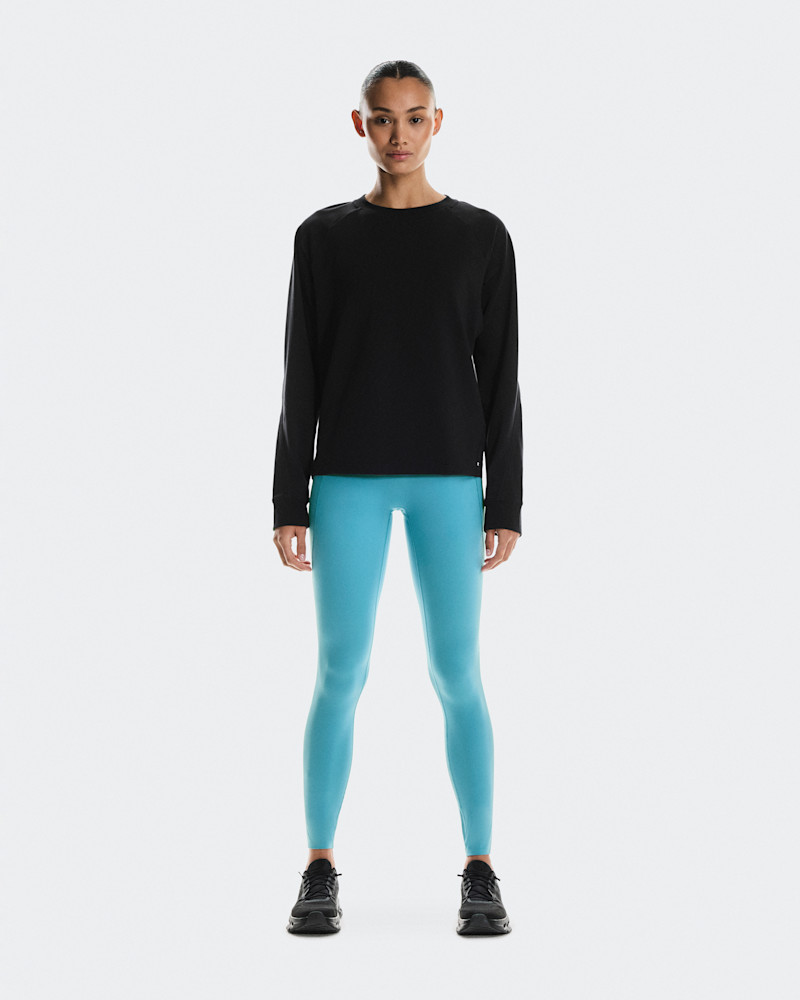 On Women's Studio Crew Sweater in Black, Size: Small, Polyester/Mesh