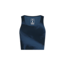 Studio Open Back Crop Shirt in Acai/Navy