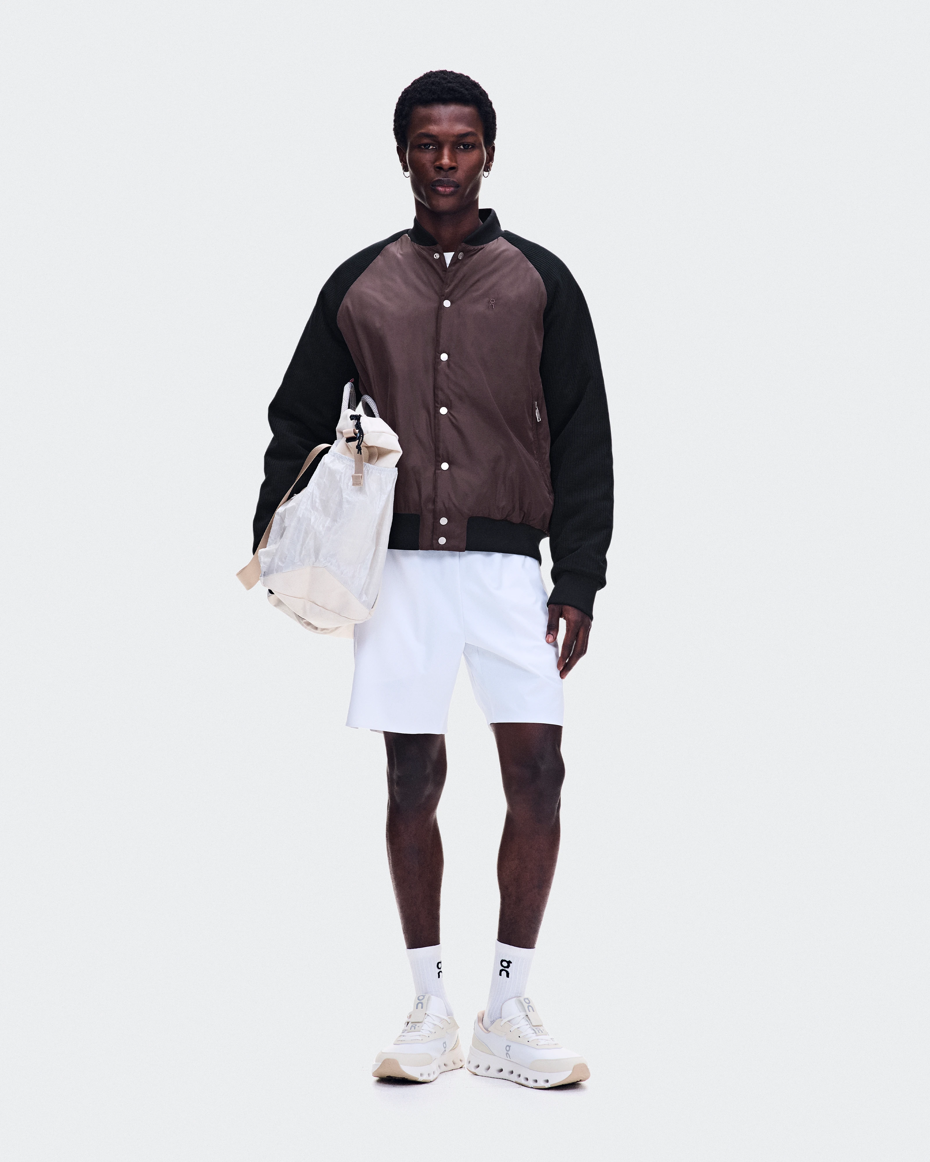 On Courtside Bomber Mulberry & Black Men Jackets