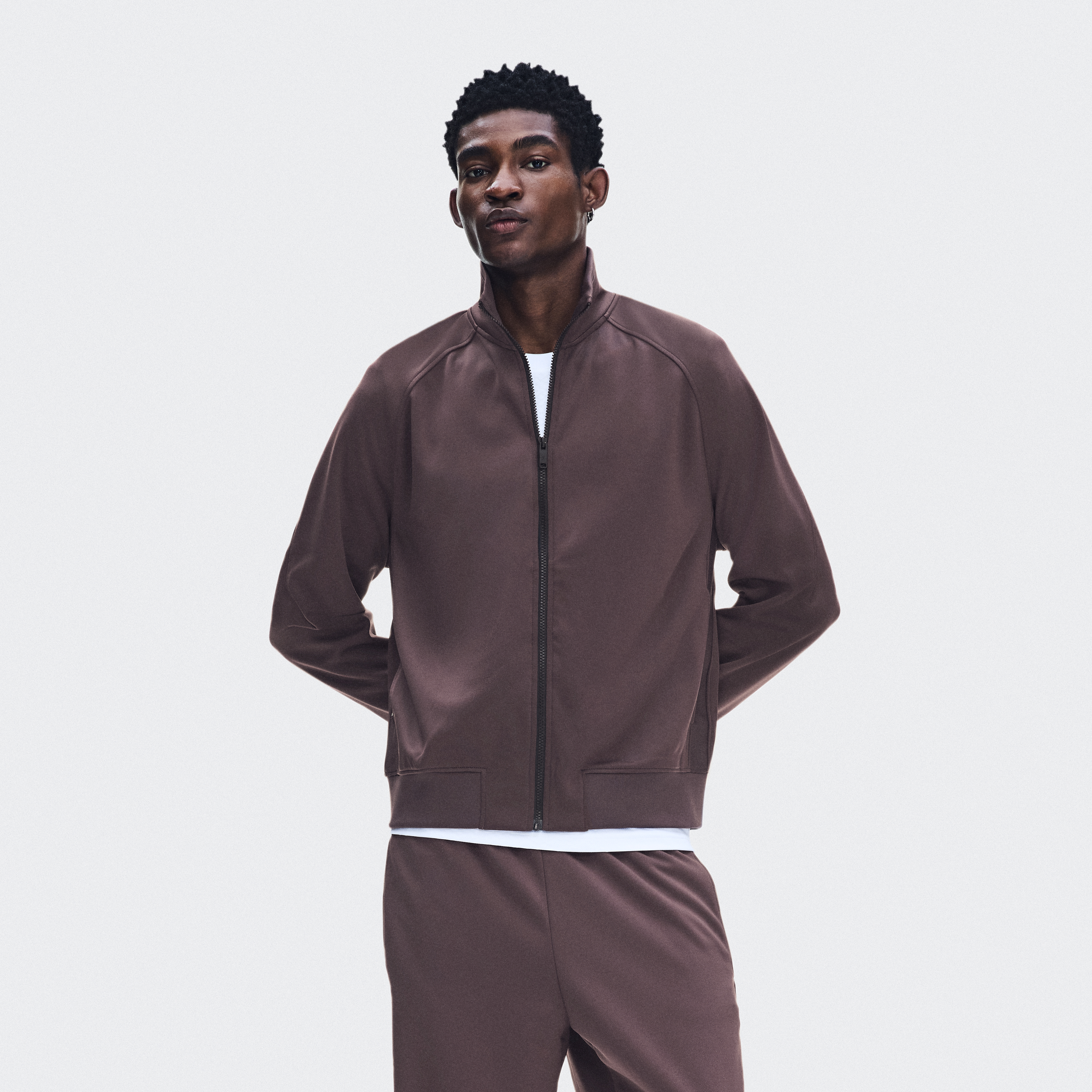 Courtside Full-Zip Jacket in Mulberry