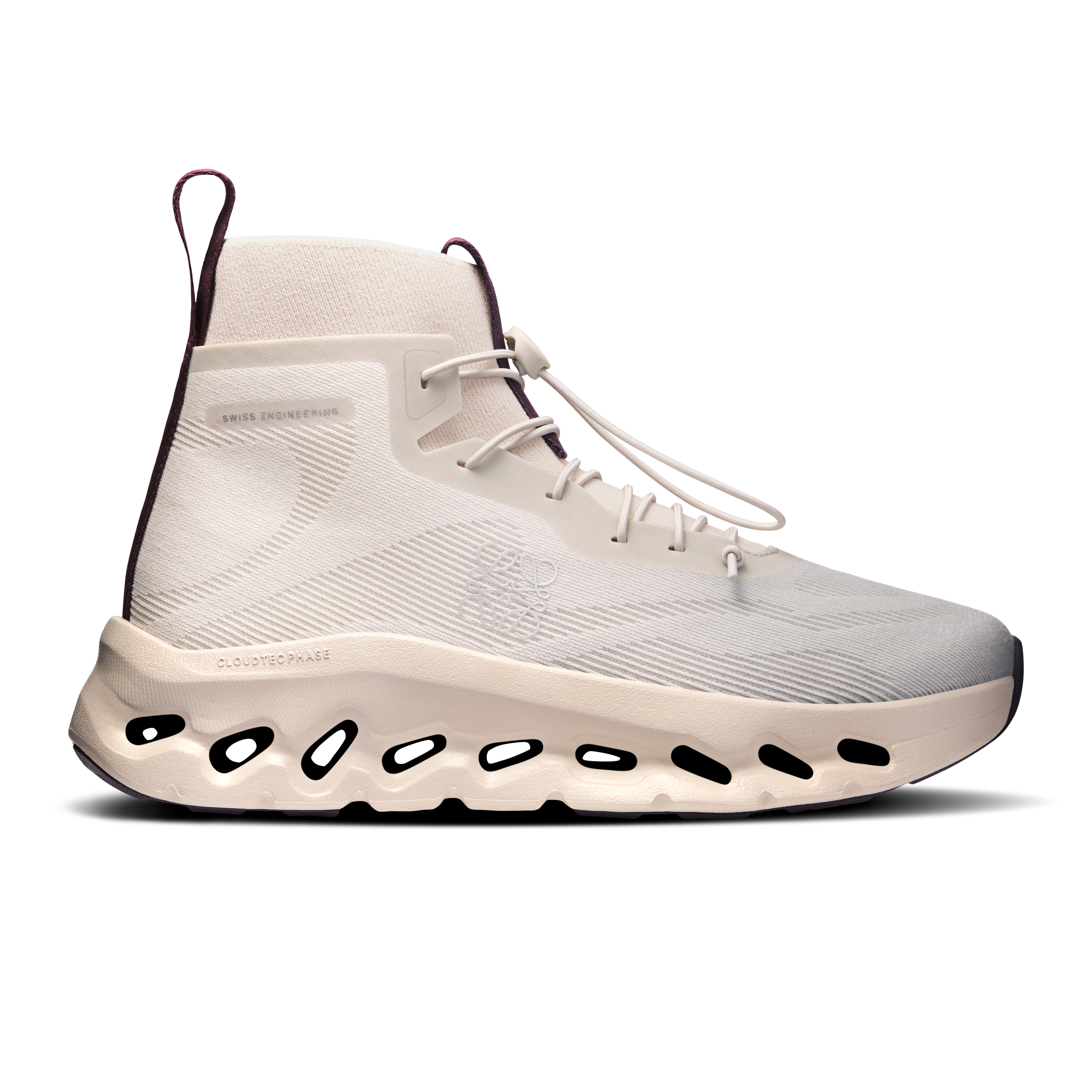 Cloudtilt Hi LOEWE Lifestyle Shoe in Sand/Oatmeal Plum