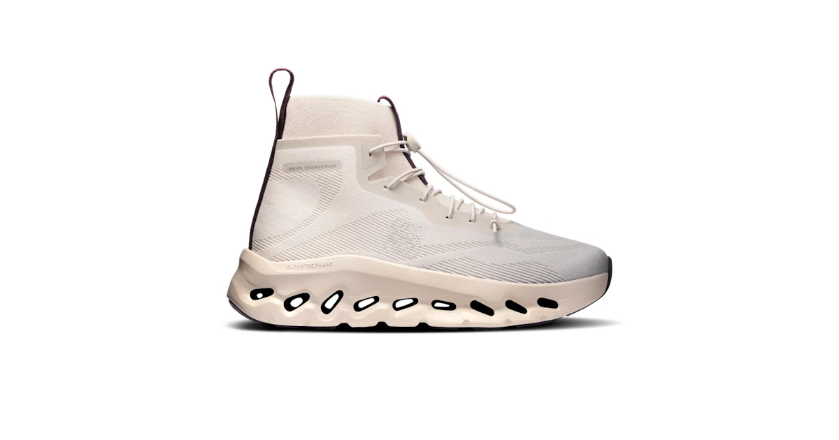 Tenis Cloudtilt Hi LOEWE para mujer arena y ciruela · On