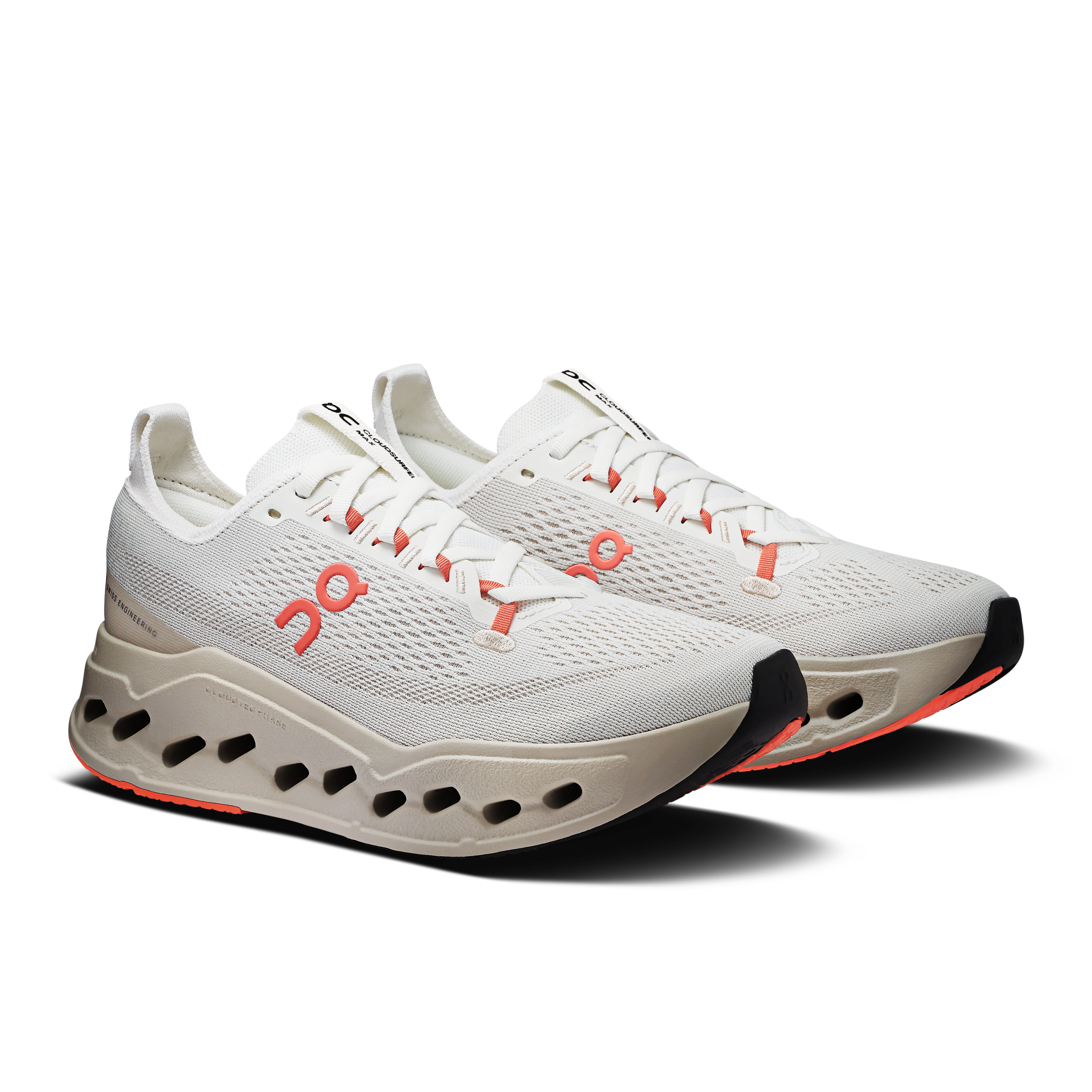On Cloudsurfer Max Ivory & Salmon Women Road running Shoes