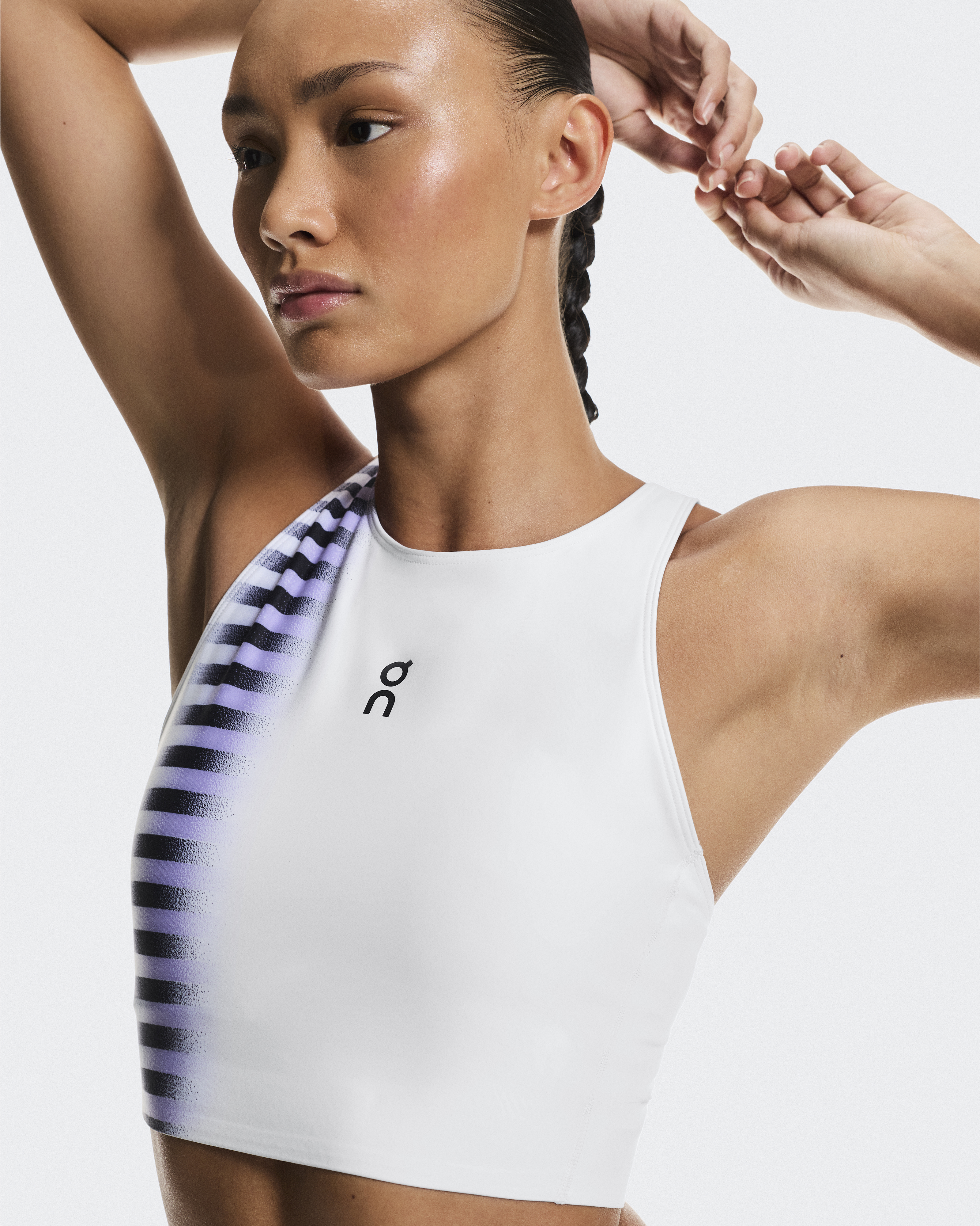 On テニスウェア Court Crop Top Edge Women's Court Crop Top Edge | White & Black | On United States