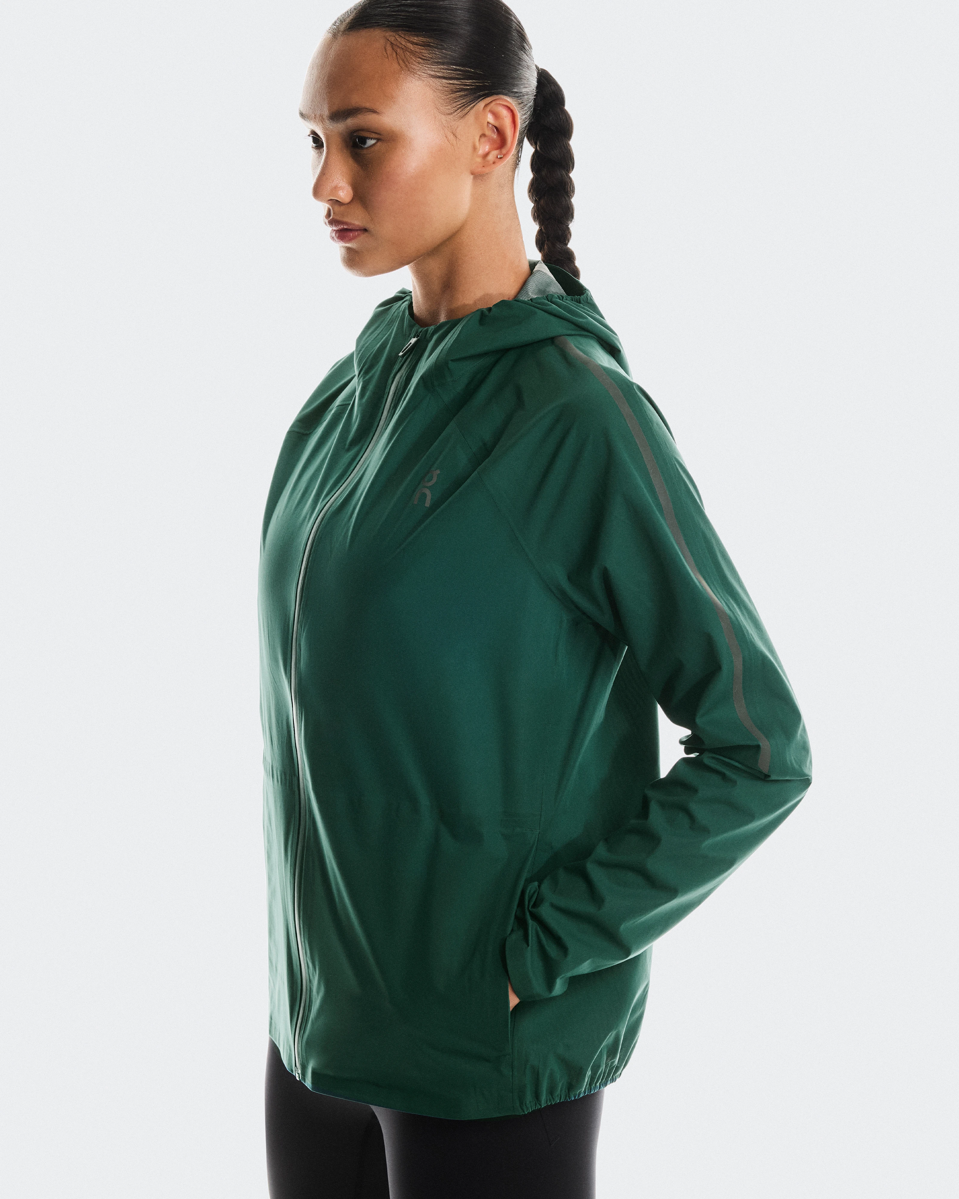 On Performance Jacket Waterproof Spirulina Mujer Chaquetas