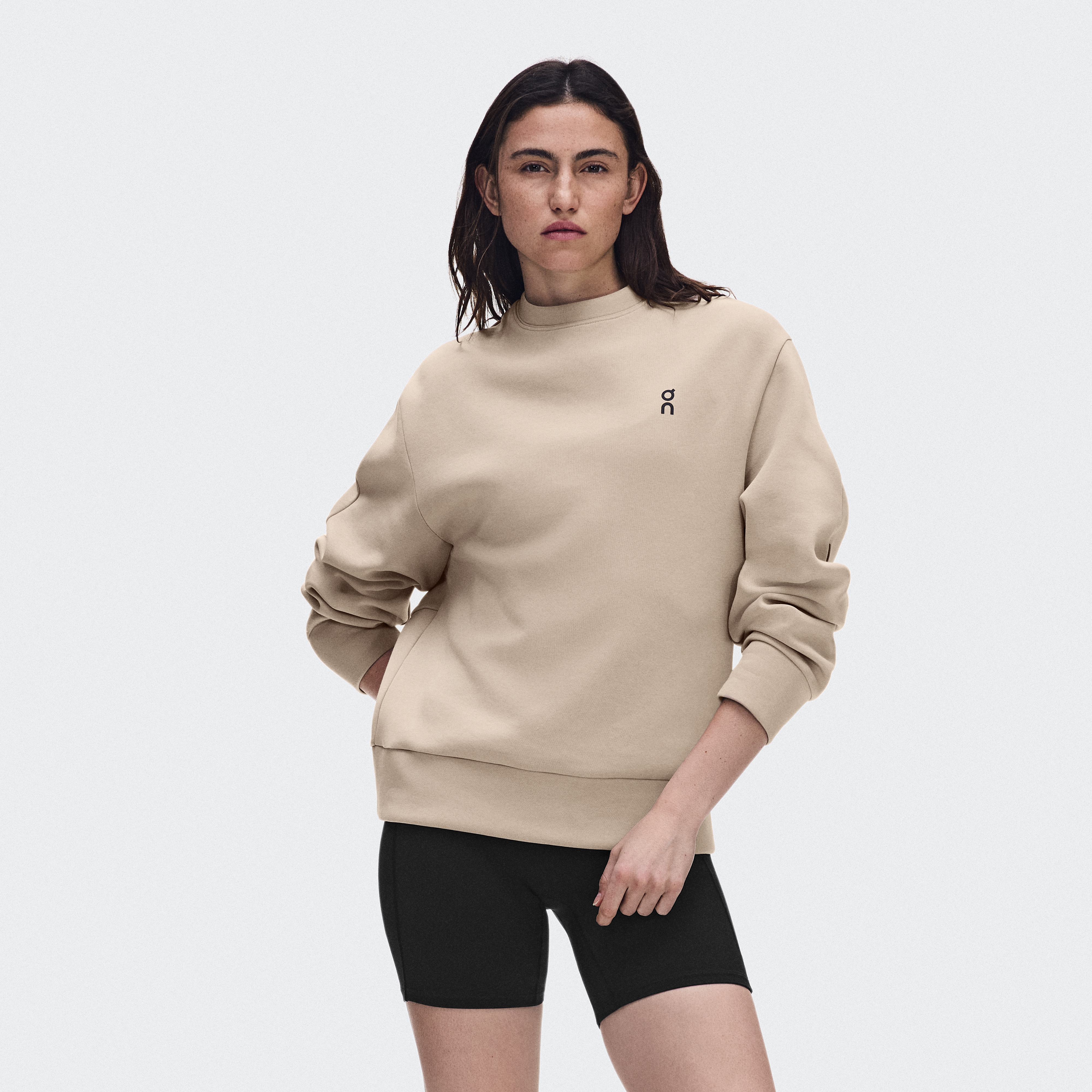 Focus Tech Crew Hoodie in Desert