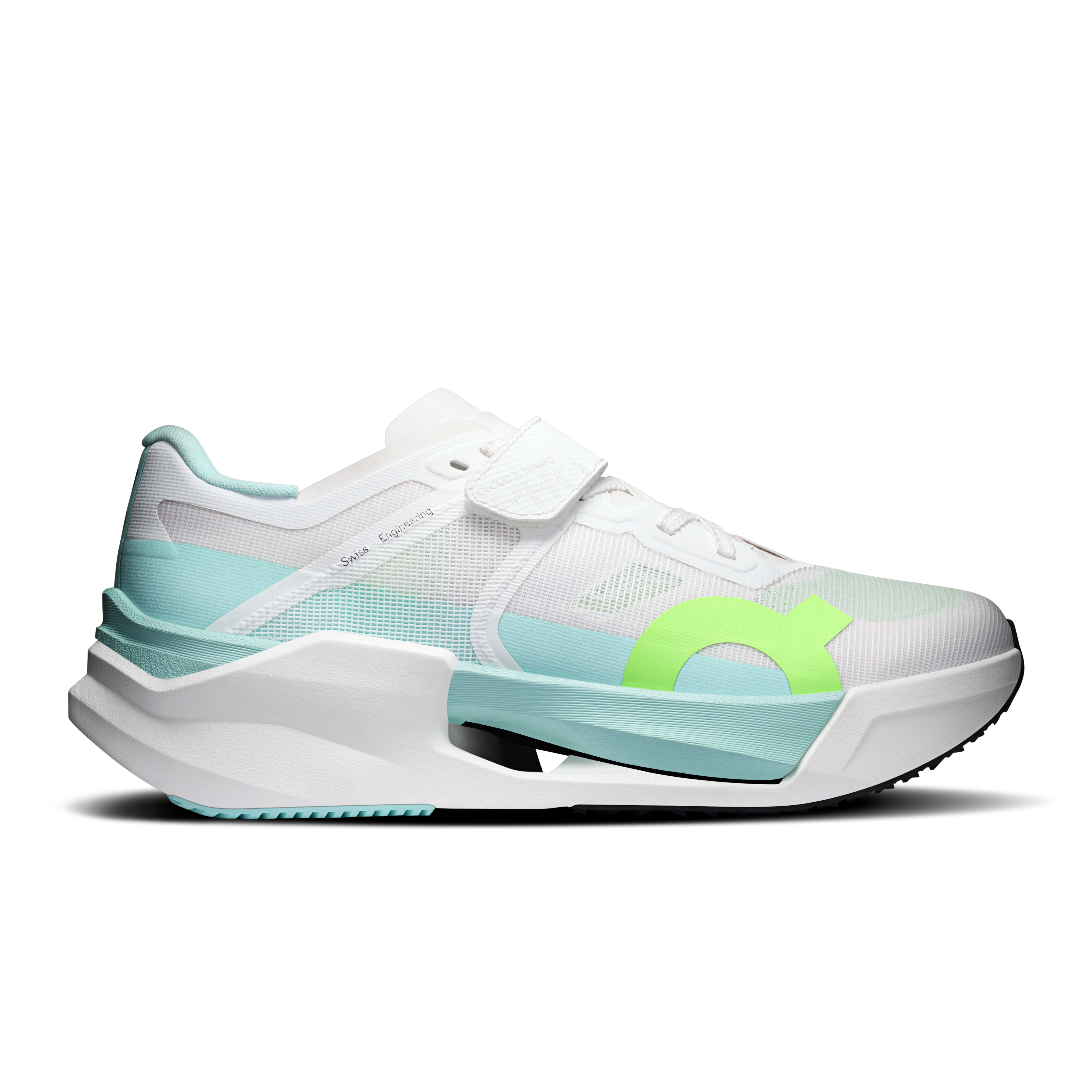 On Cloud X Tempo Pro White & Celeste Men – Hybrid training, hybrid fitness racing Shoes