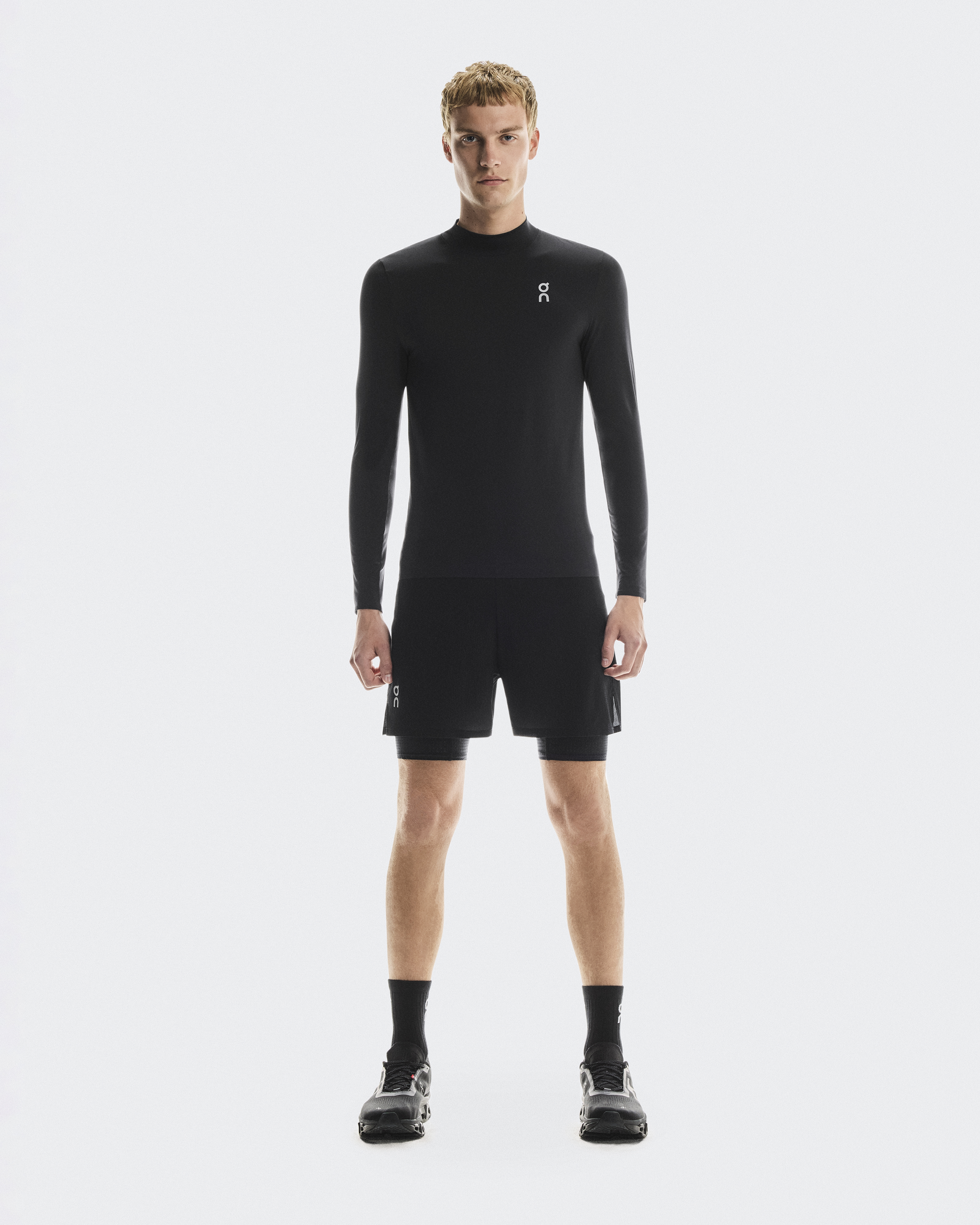 On Men's Pace Long-T Long-Sleeve Shirt in Black, Size: Small, Polyester