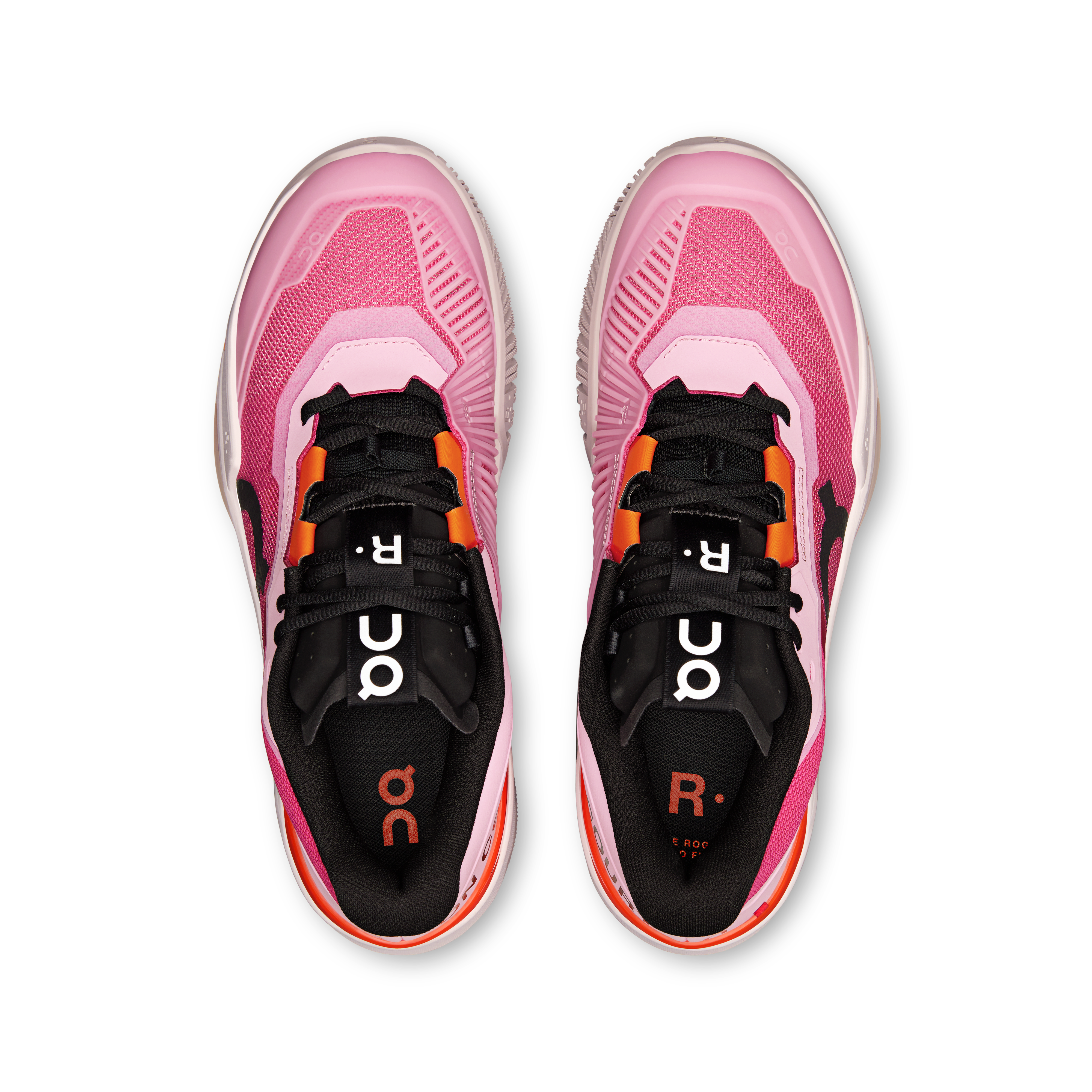 On THE ROGER Pro Fire Pink & Flame Herren Tennis Schuhe