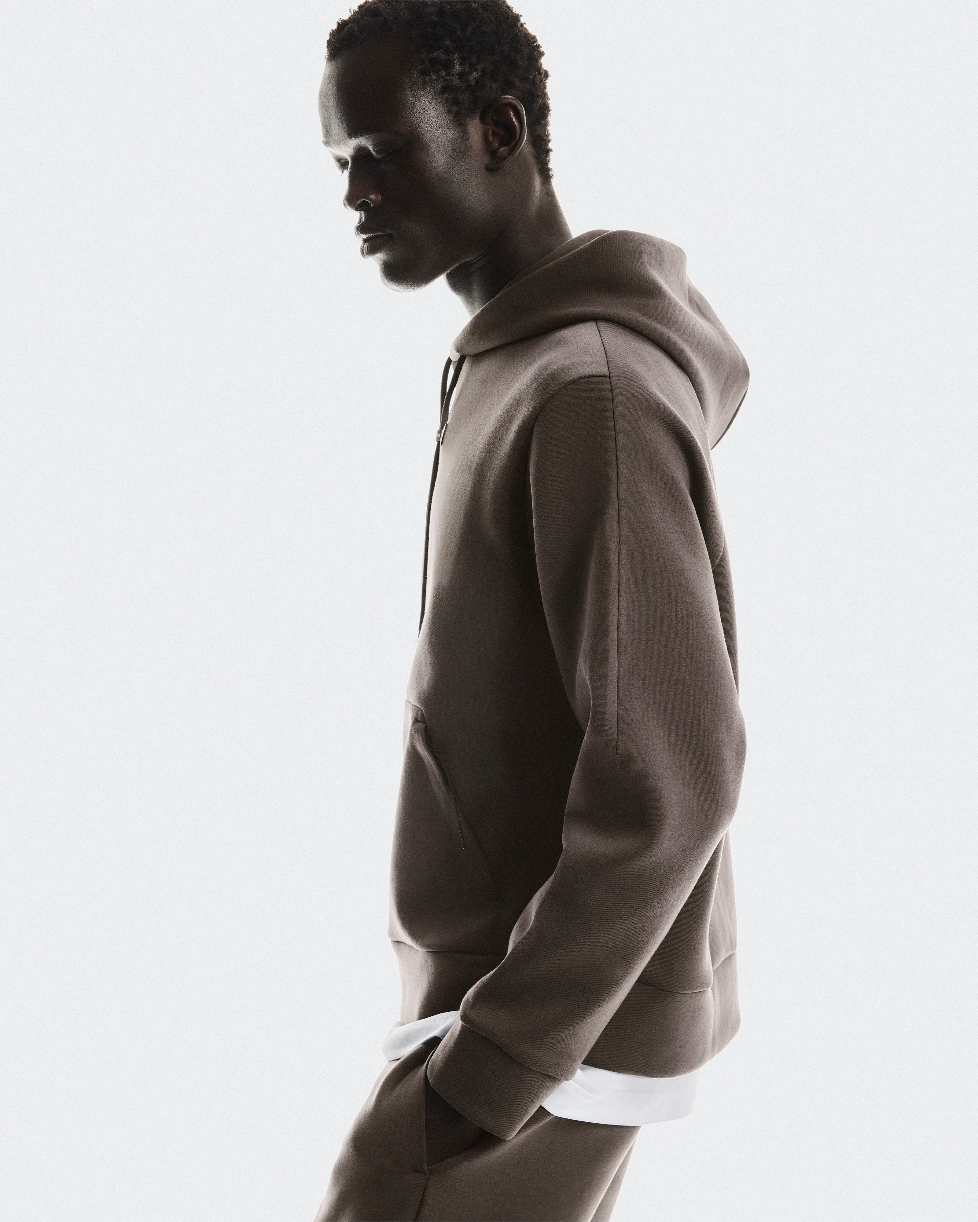 On Focus Tech Hoodie Pebble Men Hoodies and sweatshirts