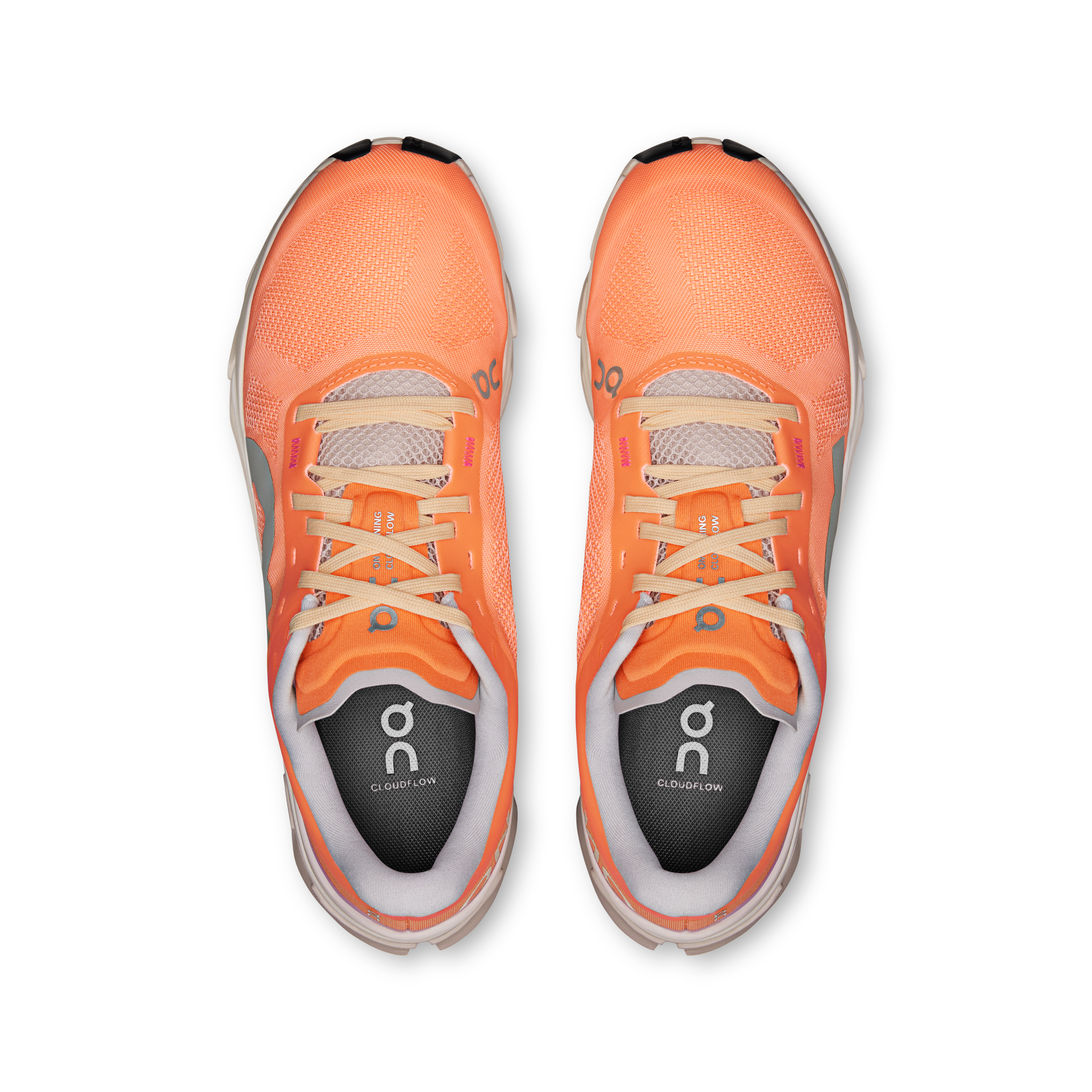 On Cloudflow 5 Tangerine & Silver Women Road running Shoes