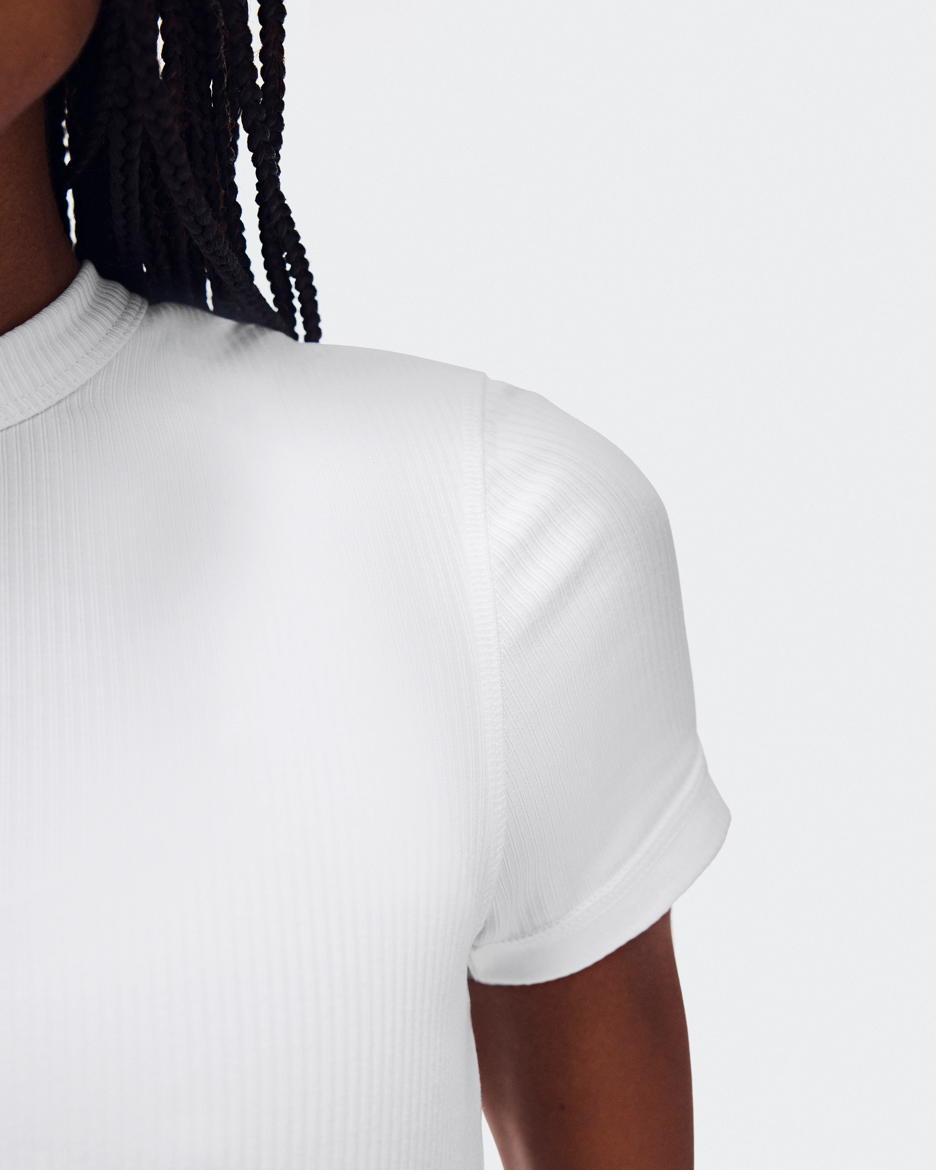 On All-Day Ribbed T-Shirt White Women Tops and t-shirts