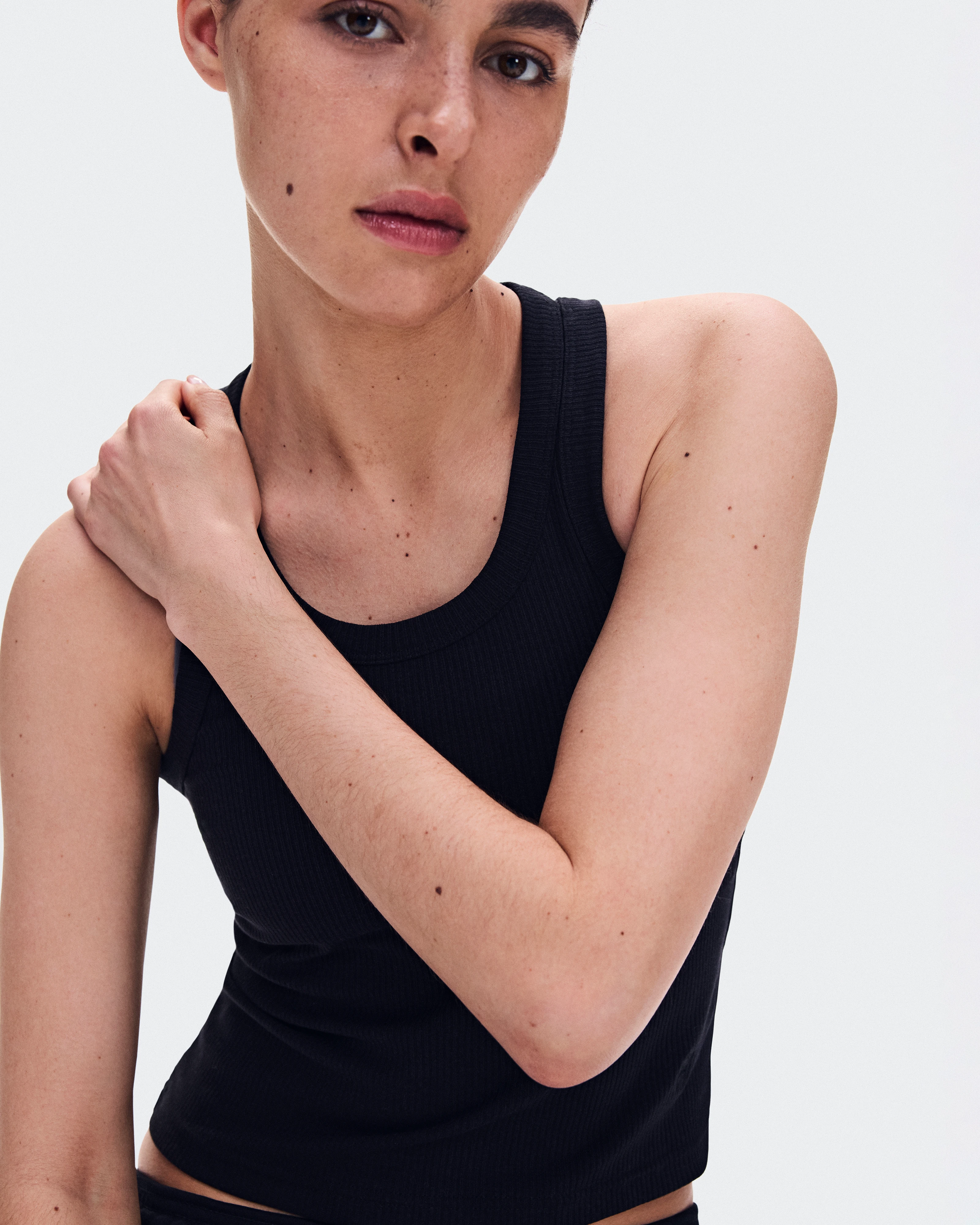 On All-Day Ribbed Tank Black Women Tops and t-shirts