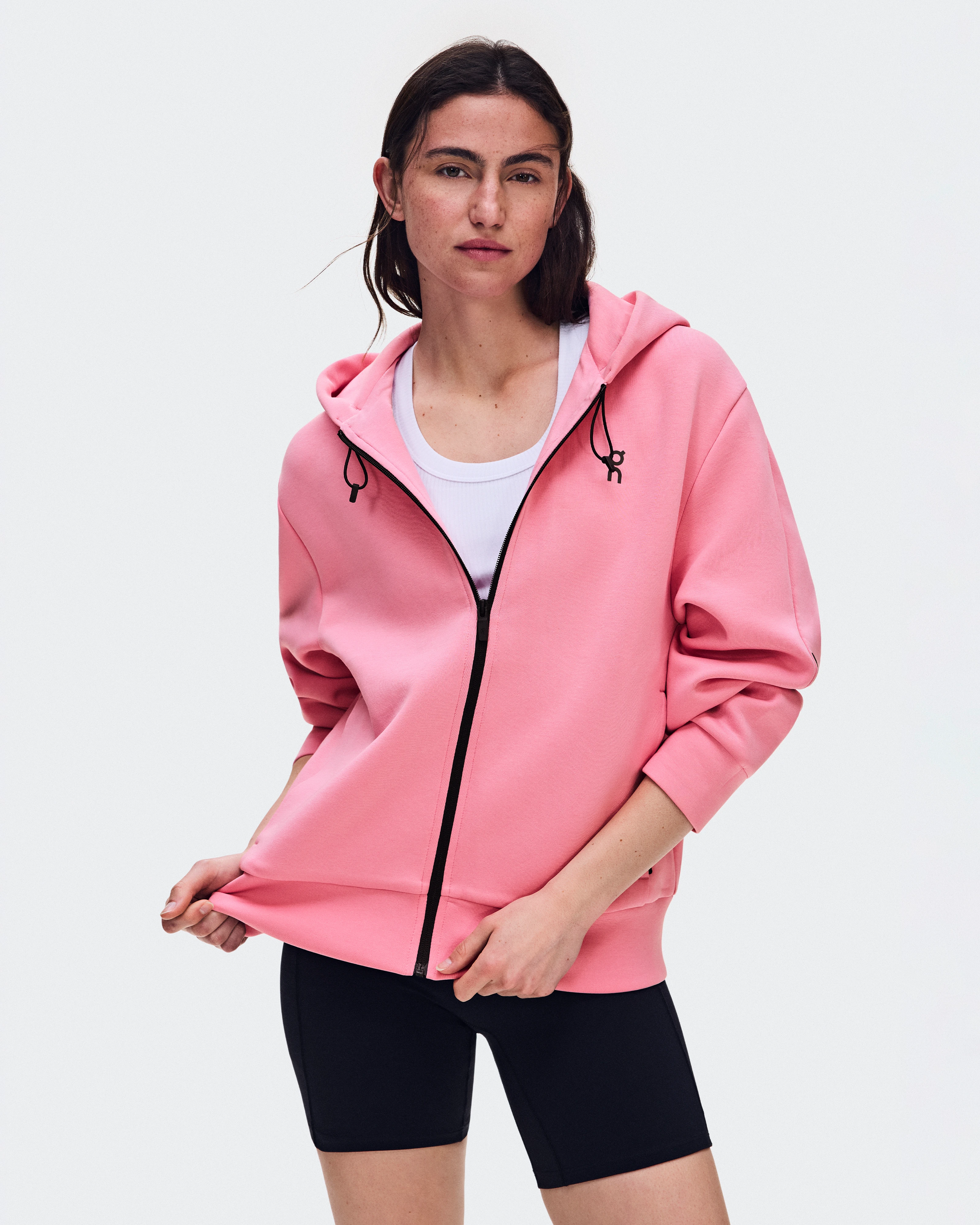 On Focus Tech Zip Hoodie Magnolia Women Hoodies and sweatshirts