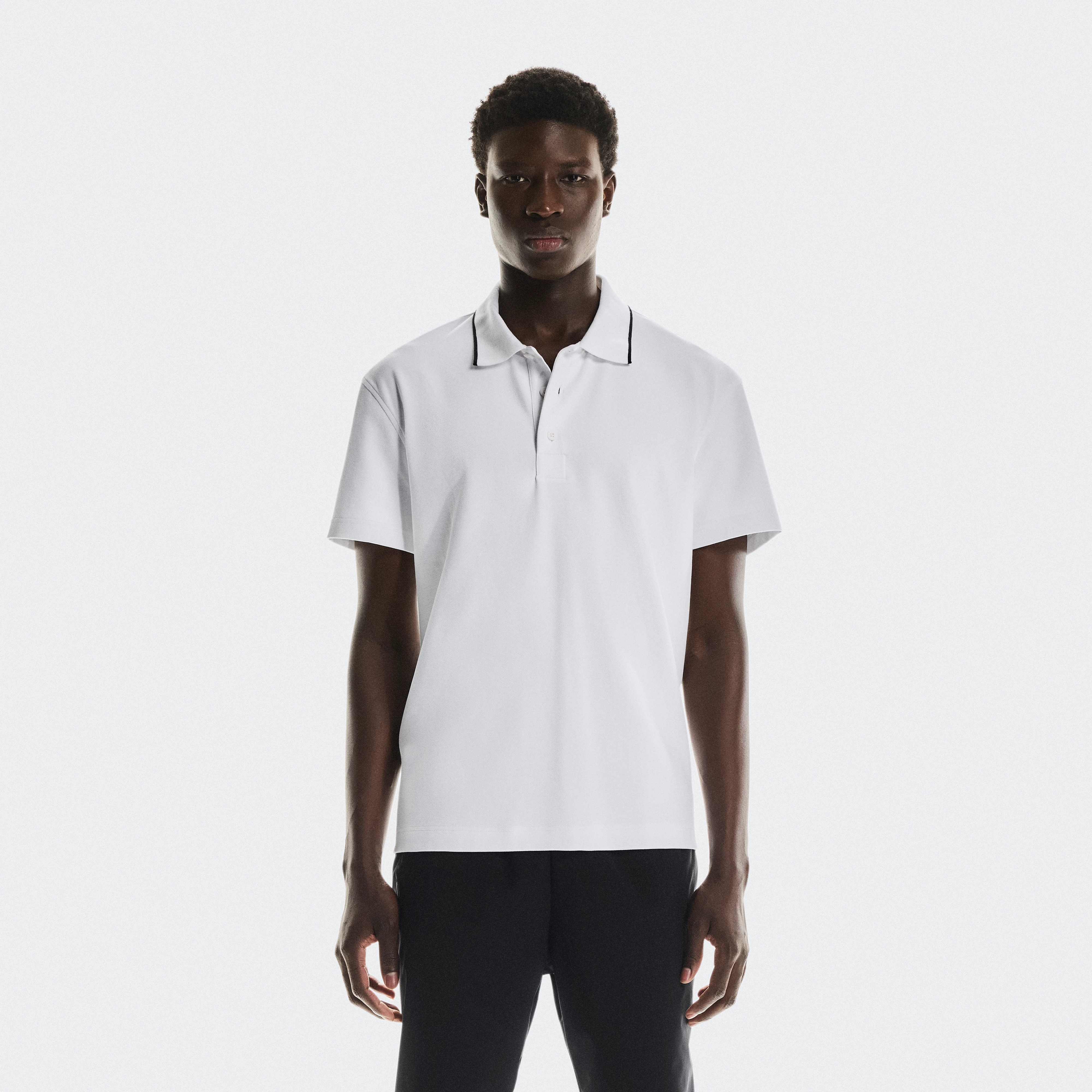On Courtside Polo Blanc Homme Homme – Style tennis, hors courts, confort au quotidien Hauts et t-shirts