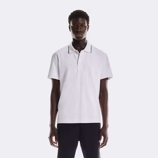 Courtside Polo Short-Sleeve Shirt in White