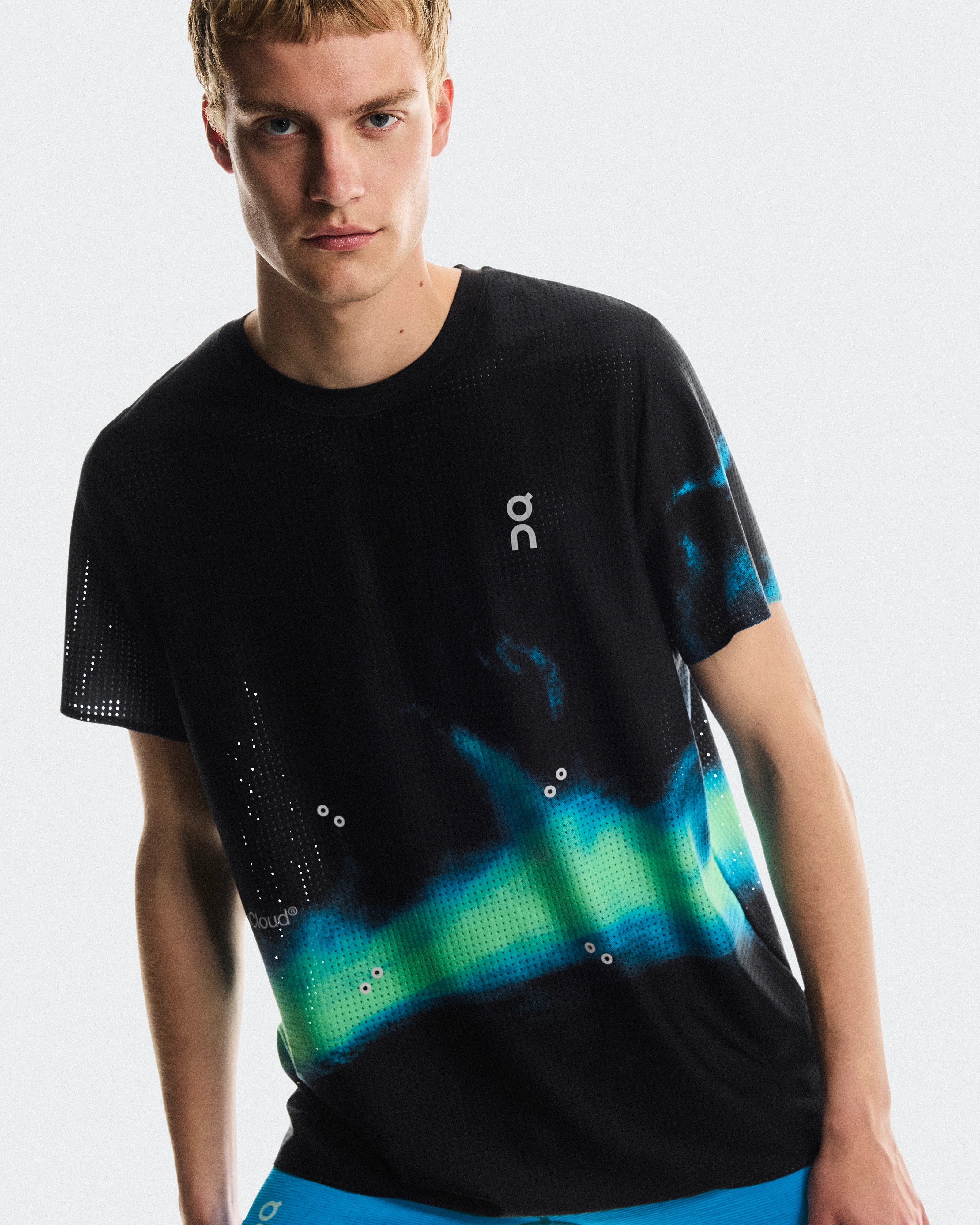 On Pace Mesh-T Black & Horizon Men Tops and t-shirts