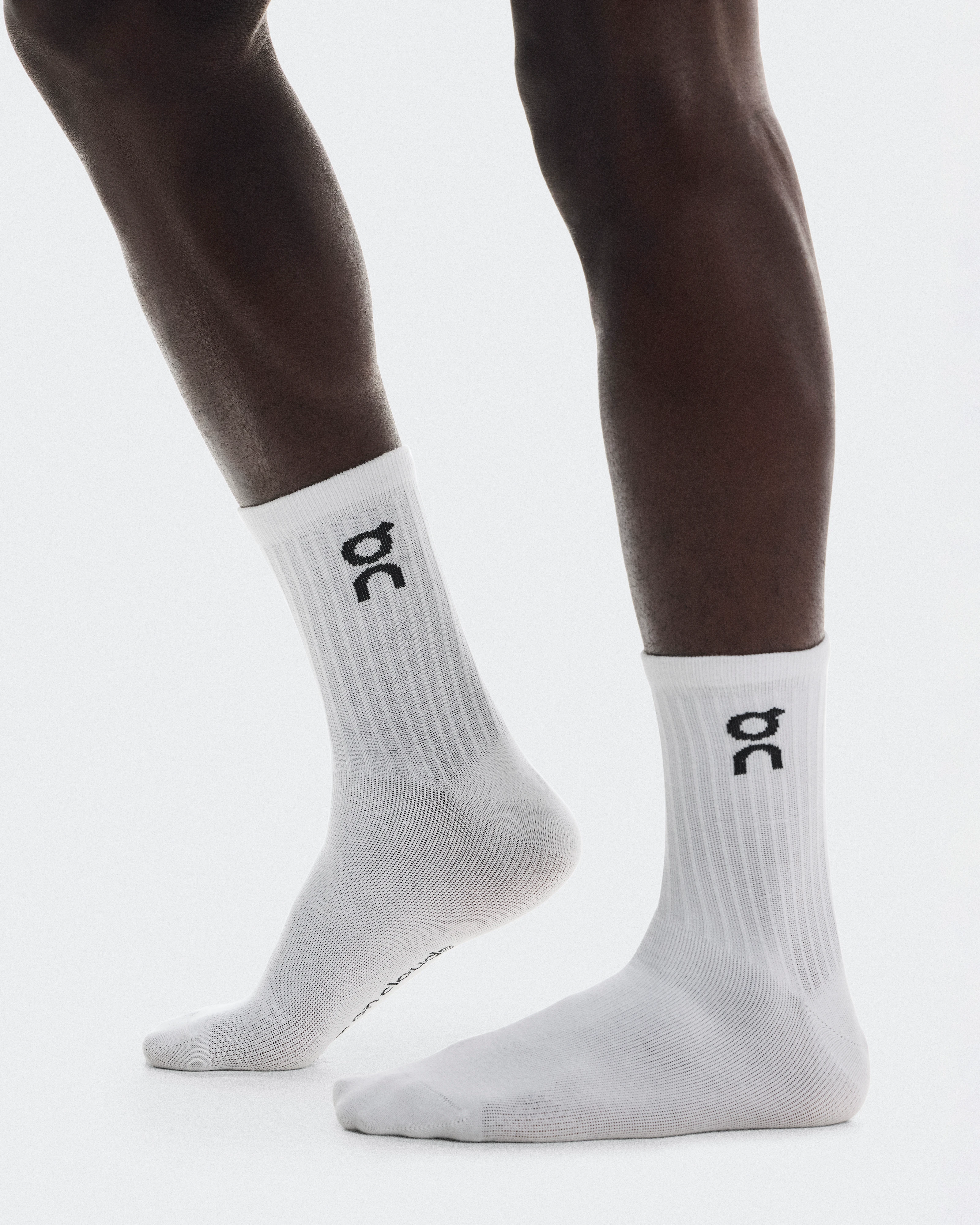 On Logo Sock High 3P White Unisex Socks