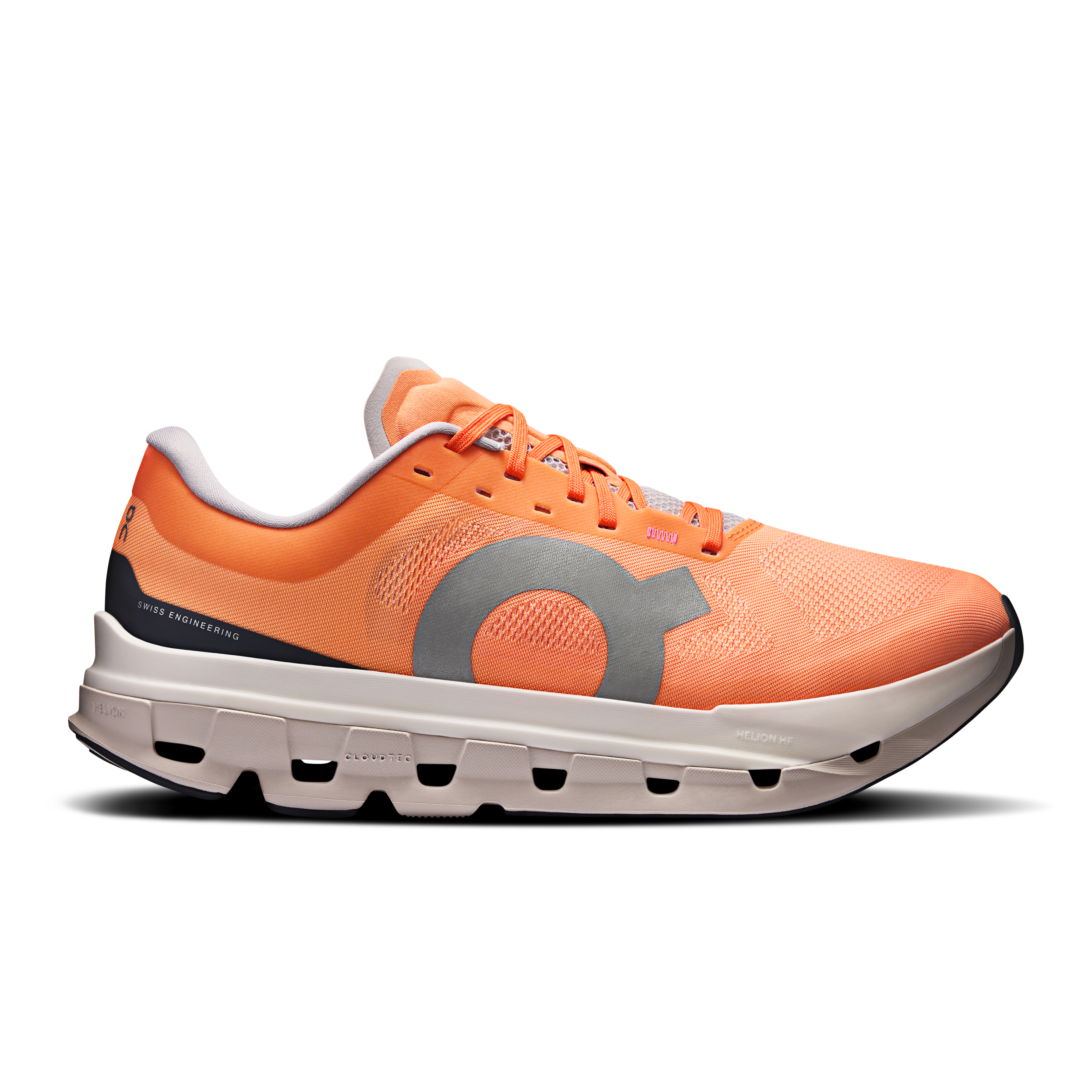 On Cloudflow 5 Tangerine & Silver Men Road running Shoes