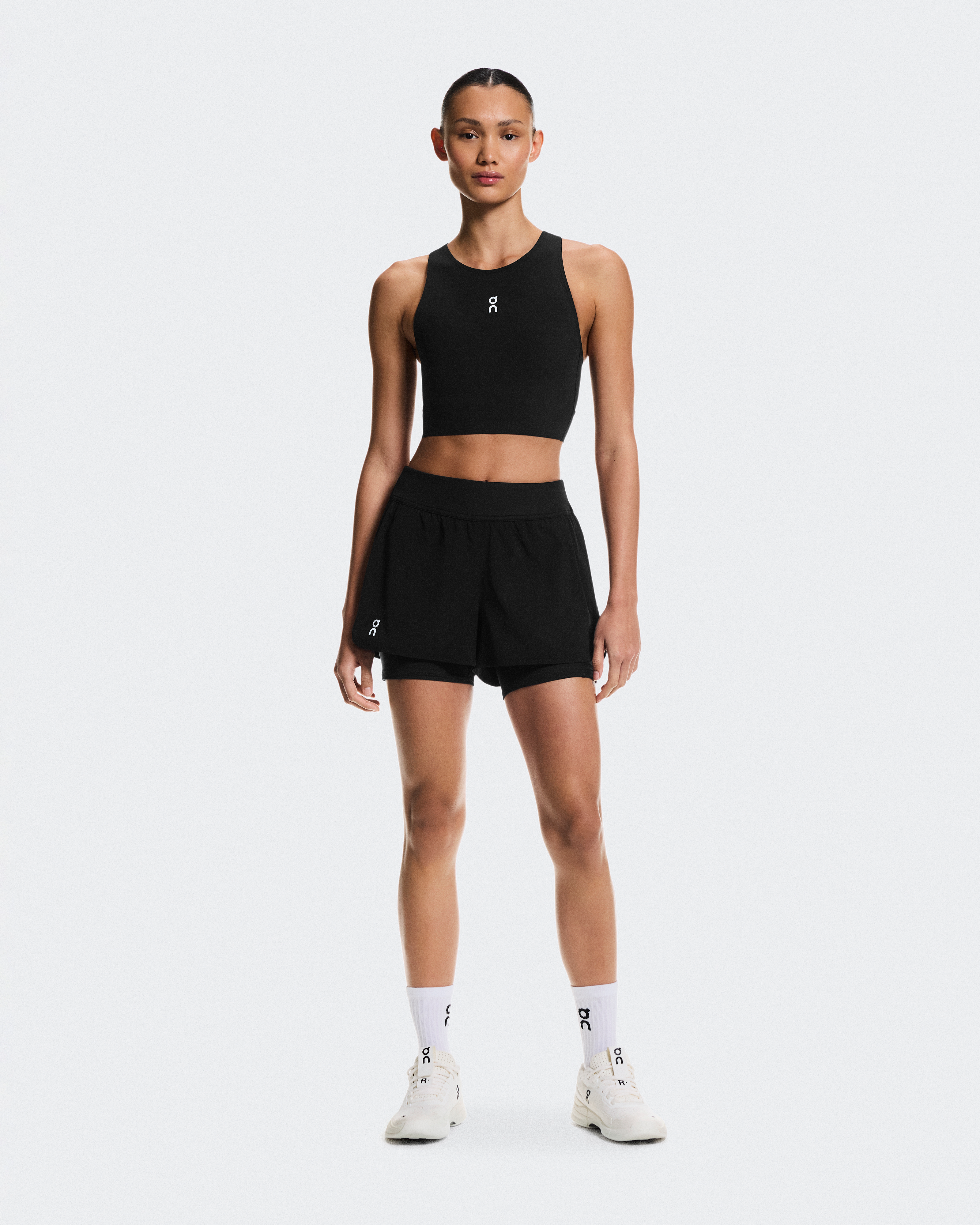 Court Crop Topنحيف / أسود / L