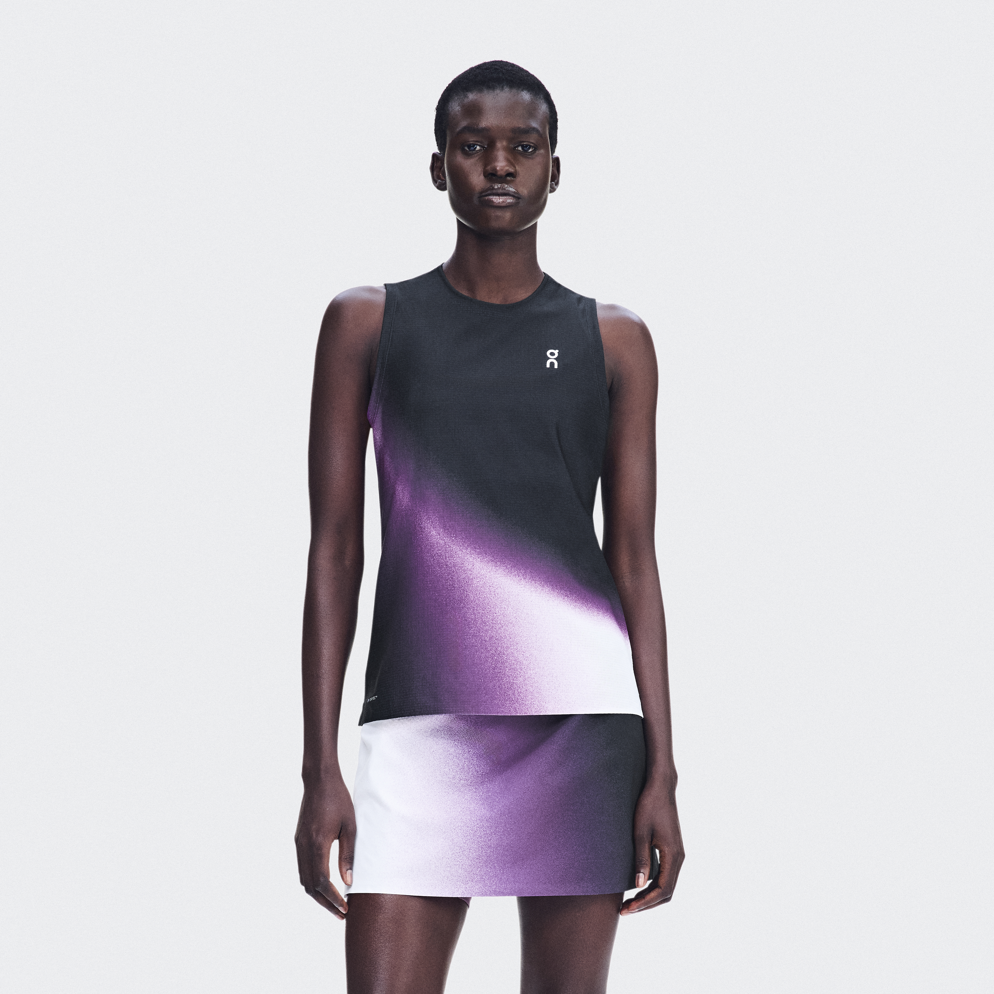 Court Tank Top Swing in Black/Cassis