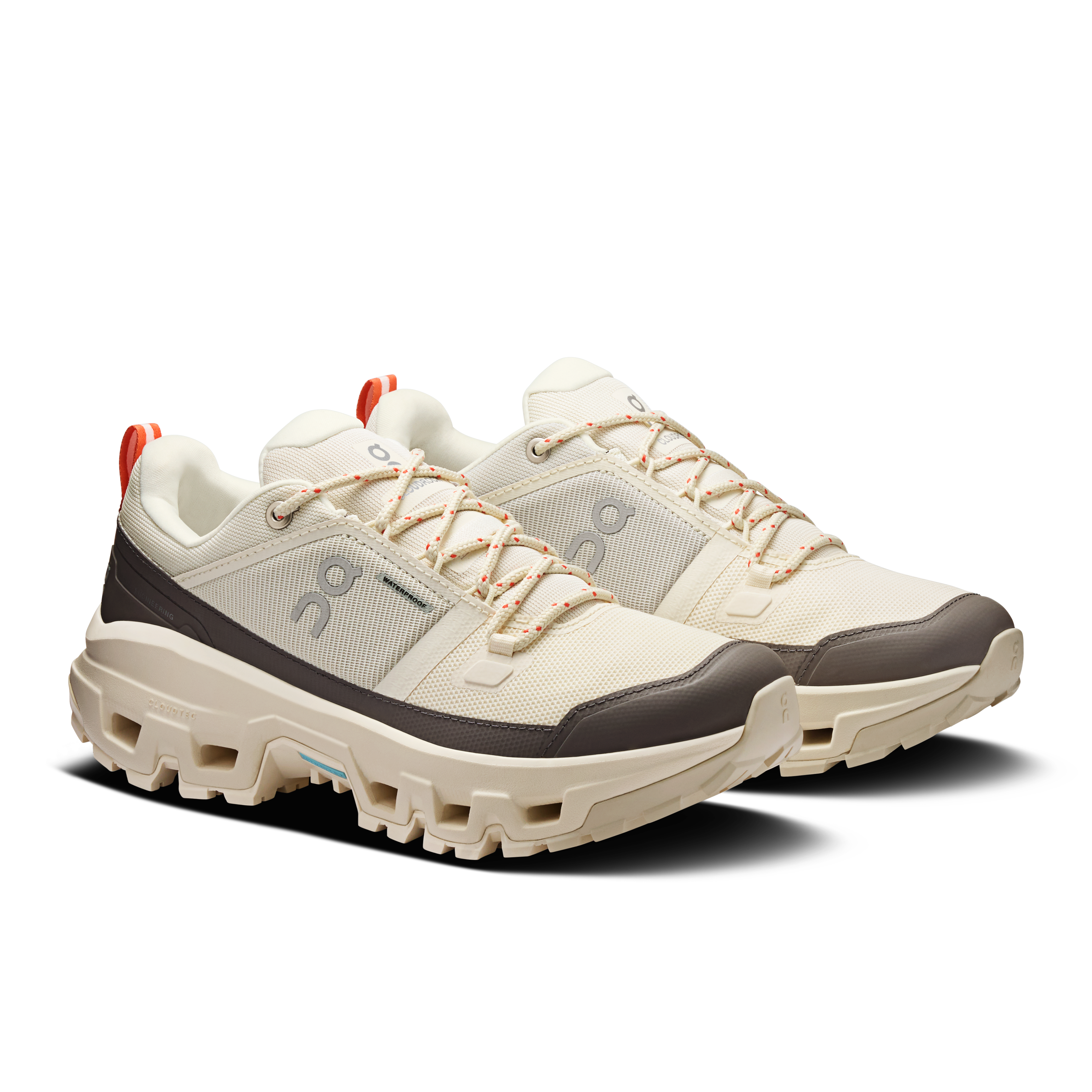 On Cloudrock Low Waterproof Ivory & Ivory Donna Escursionismo Scarpe