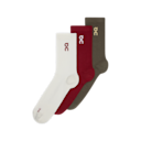 Embroidered Logo Sock 3P Year of the Horse in Grizzly/Ivory