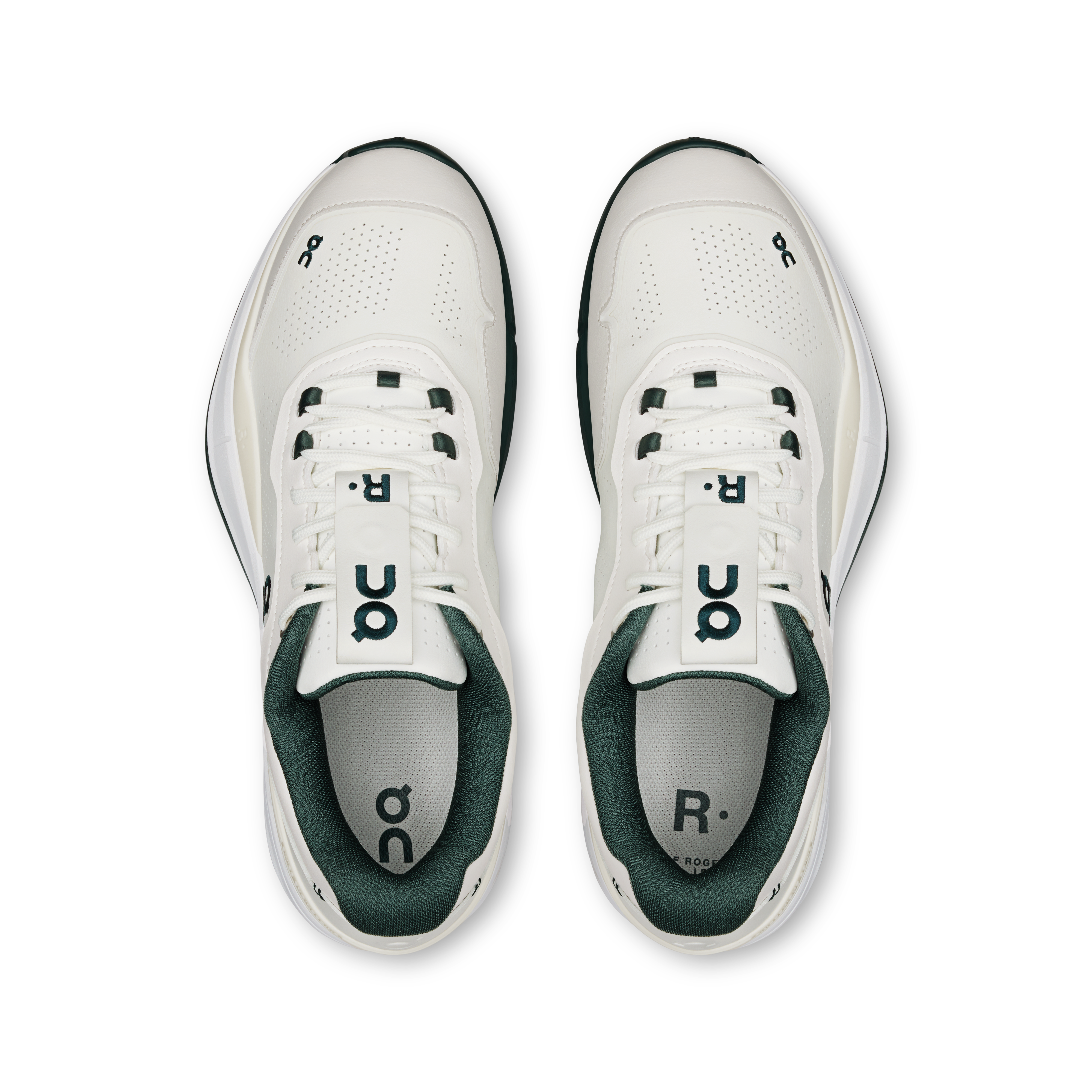 On THE ROGER Pro LDN White & Evergreen Men Tennis Shoes