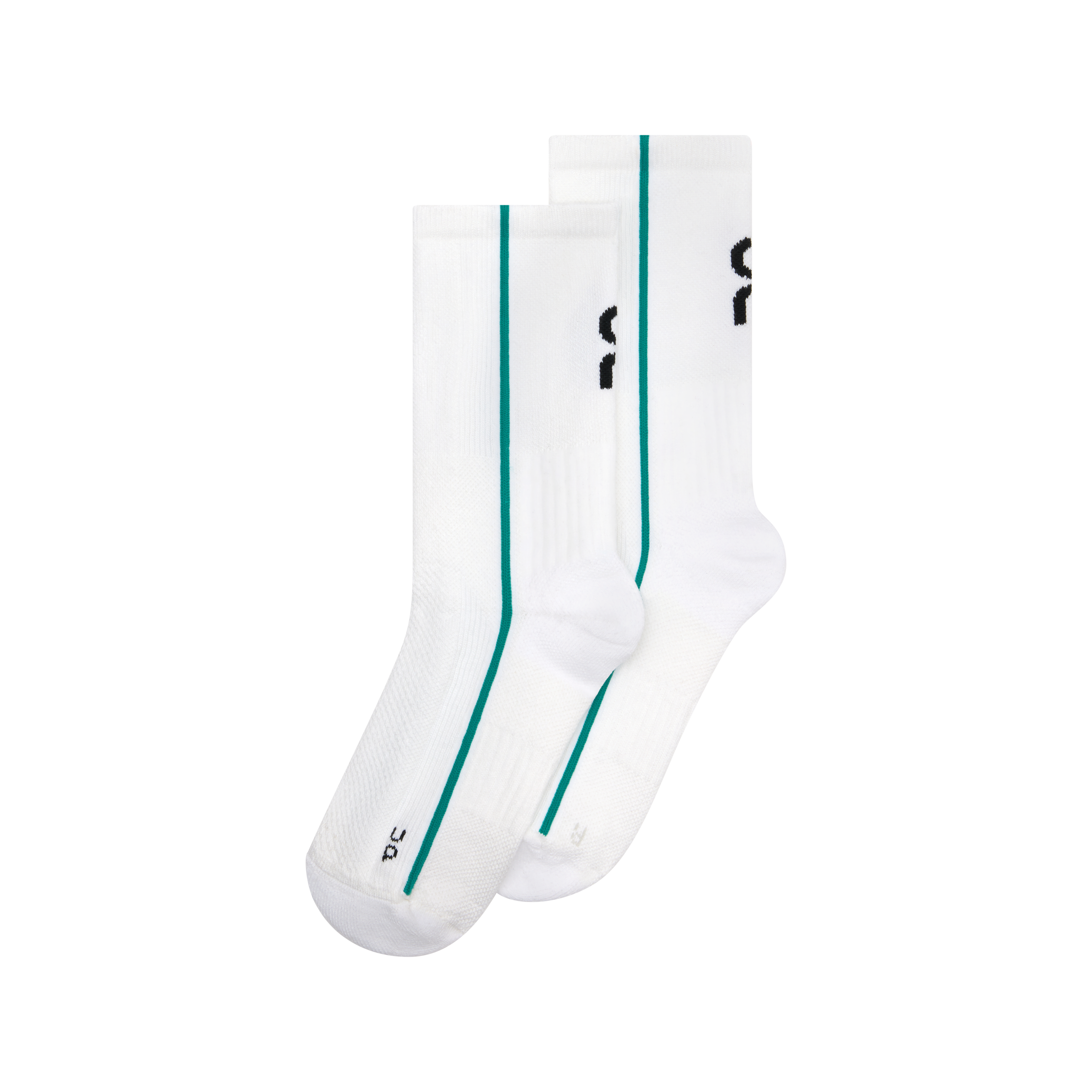 Court Sock High in White/Neem