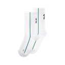 Court Sock High in White/Neem