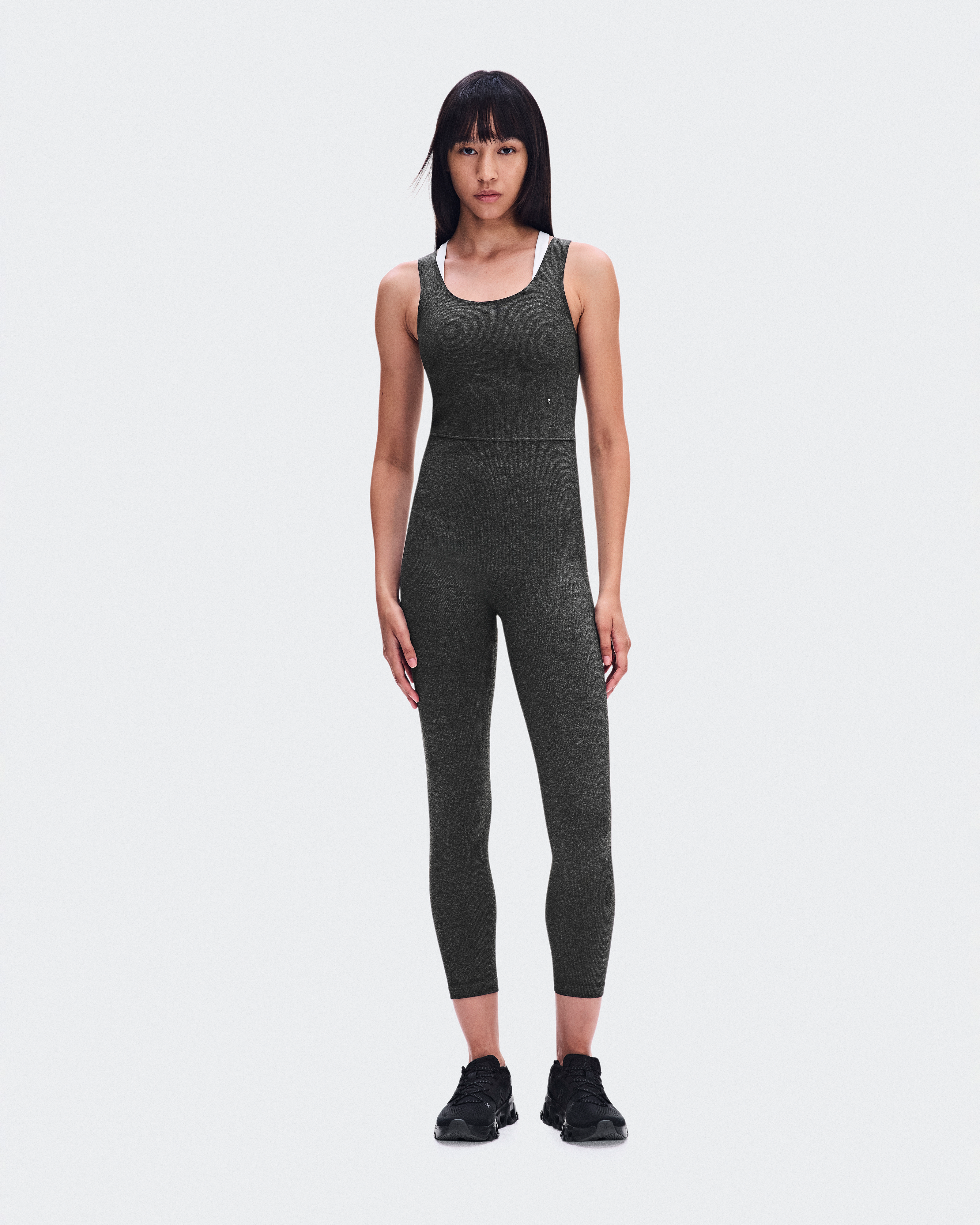 Studio Knit Bodysuit 7/8نحيف / Ember Heather / M