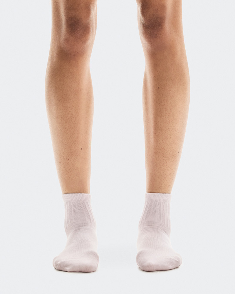On Logo Sock Mid 3P in Orchid/Comet, Size: W 8 - 10.5, M 7 9, Polyamide