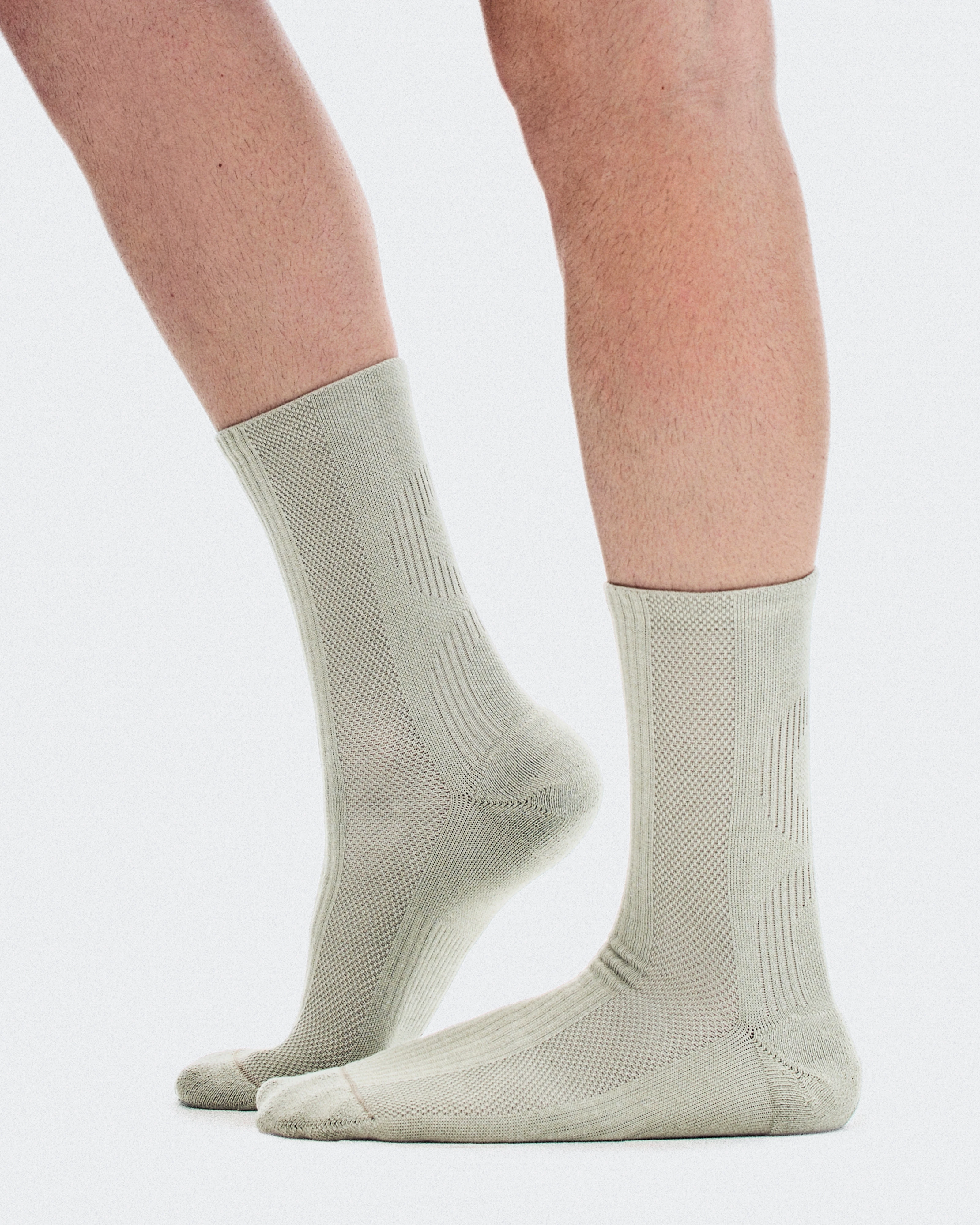 On Hybrid Sock High 2P Brume Unissex Meias