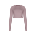 Studio Long-T Crop Long-Sleeve Shirt in Heron