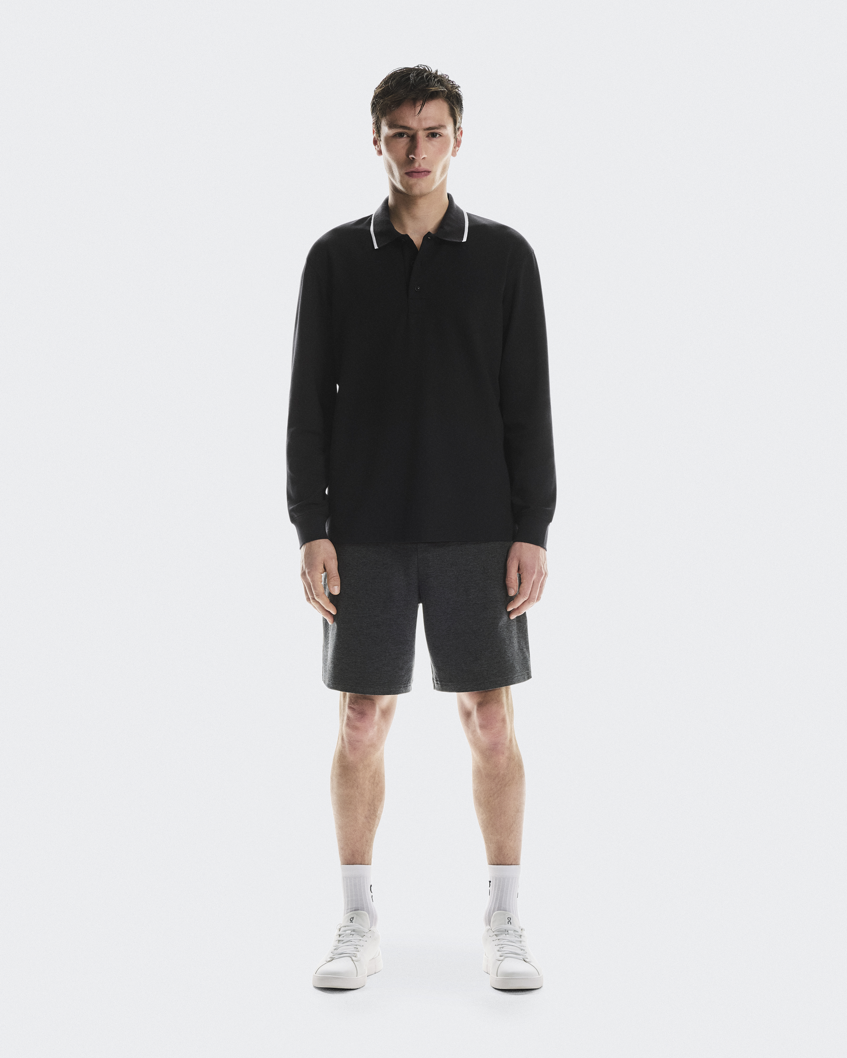 メンズ Courtside Long-T Polo | ブラック | On 日本