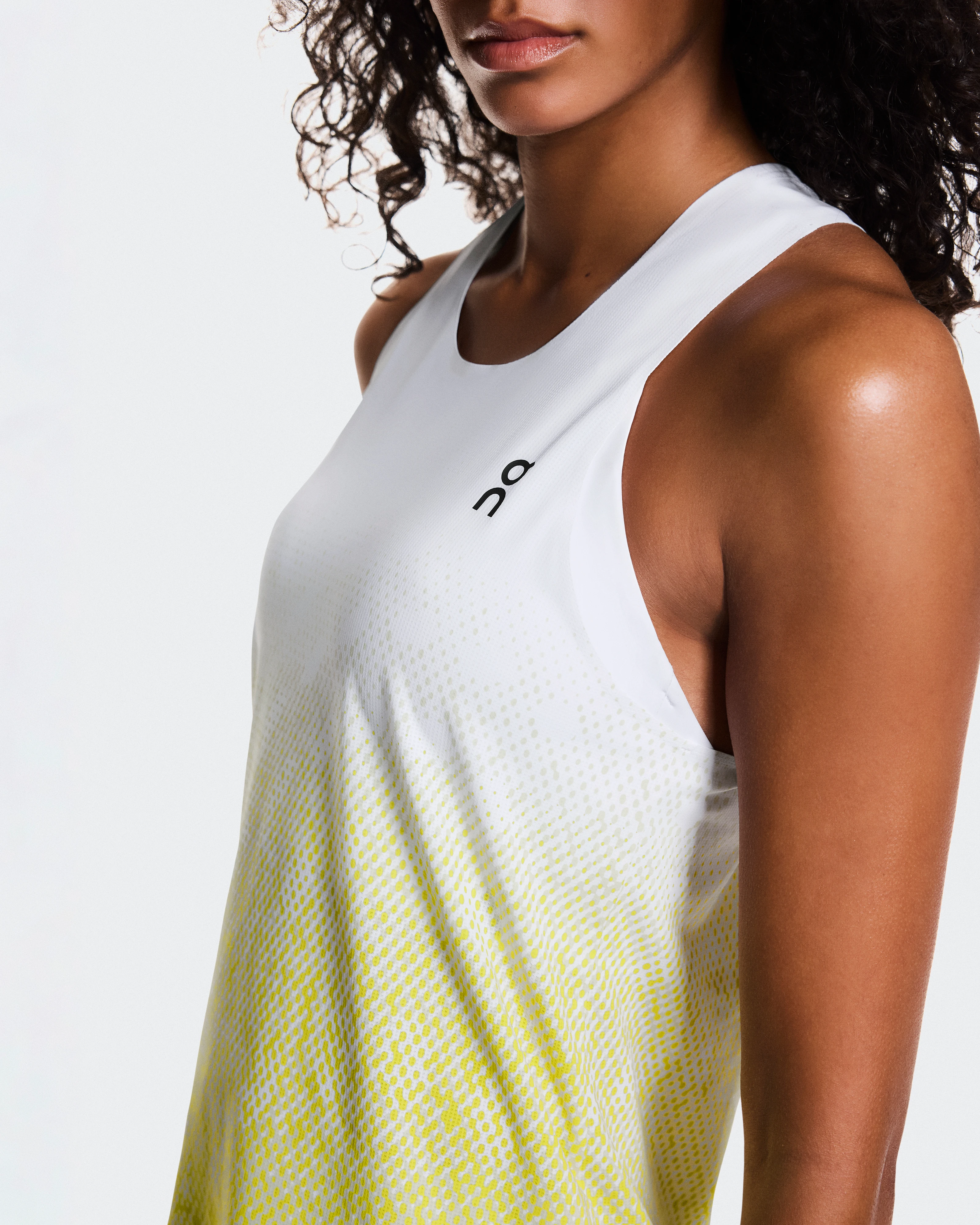 On Zero Singlet White & Lime Women Tops and t-shirts