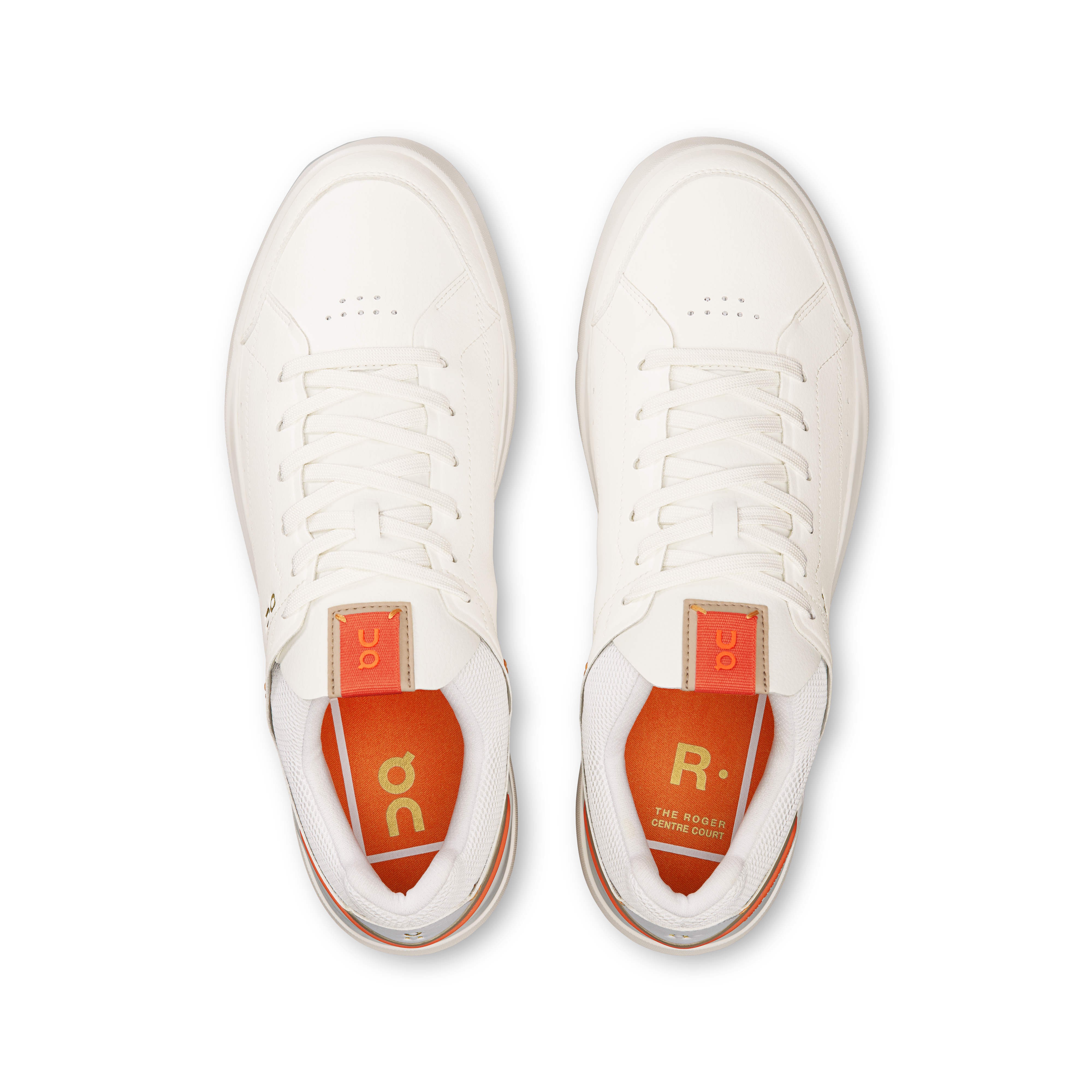 On THE ROGER Centre Court White & Flame Men Active life Shoes