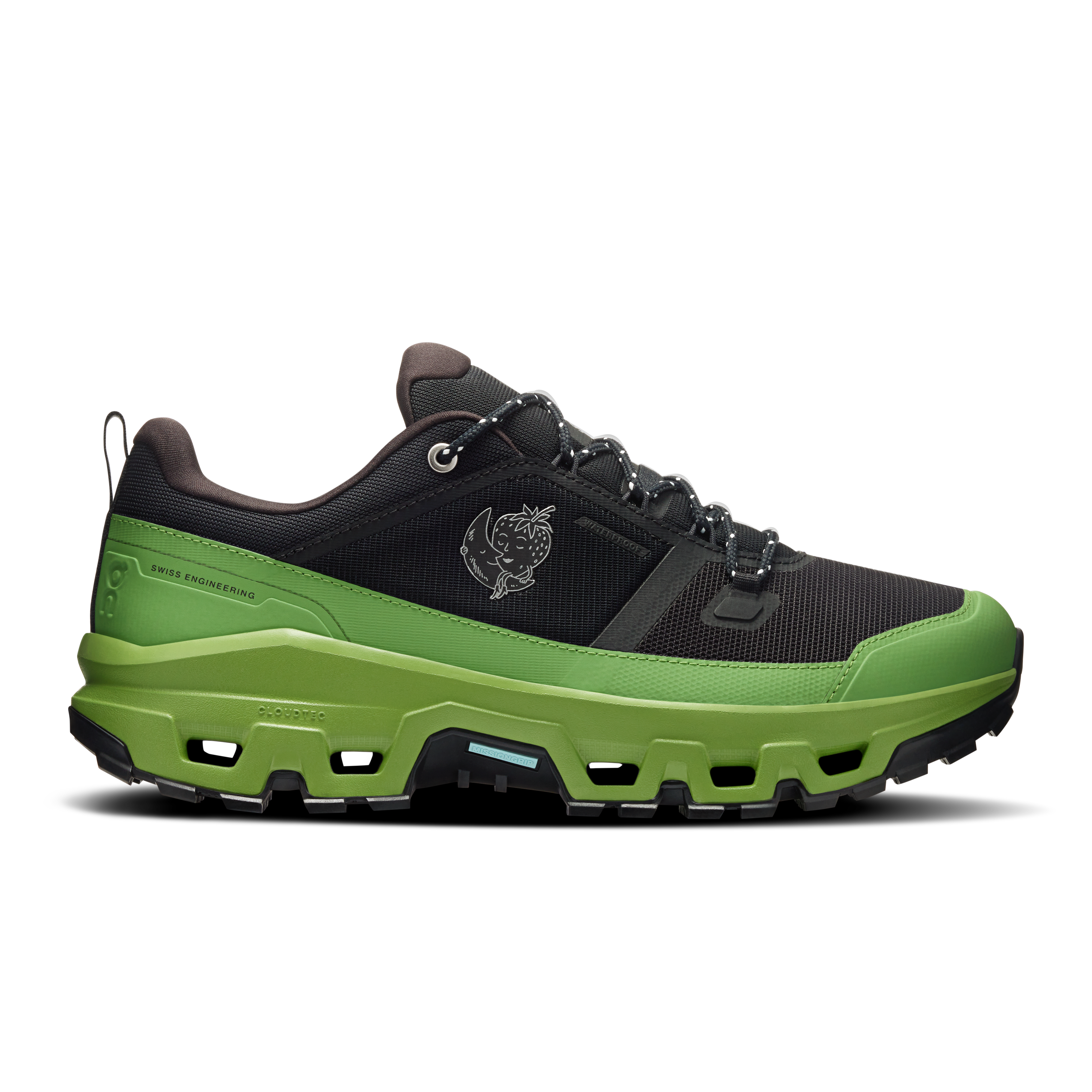 On Cloudrock Low Waterproof SHF Black Green Women Women – Mixed terrain, hiking Shoes