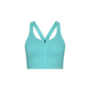 Endurance Bra Zip in Aquamarine